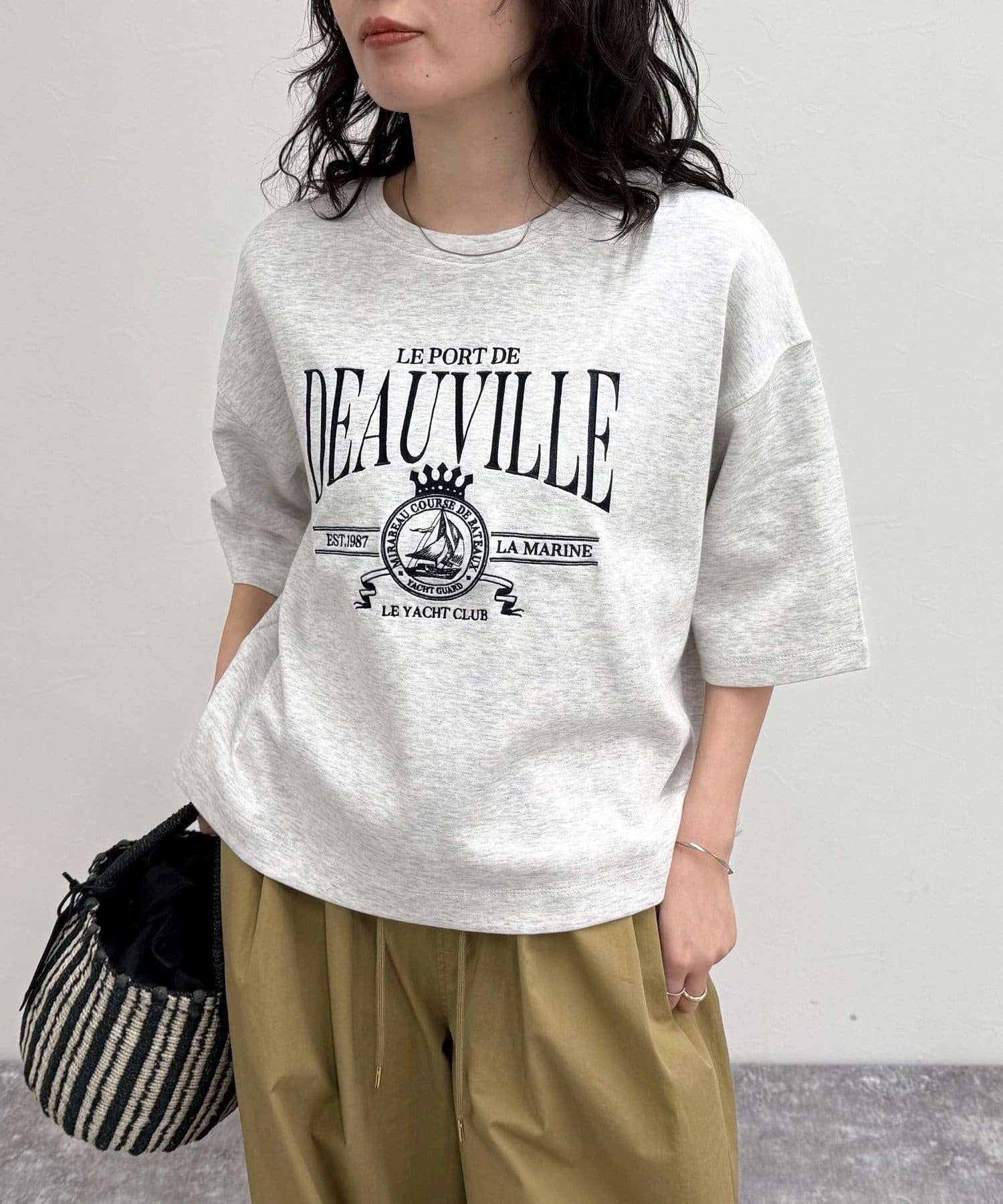 FREDY & GLOSTER(フレディ アンド グロスター) エンブレム刺繍ポンチTシャツプルオーバー