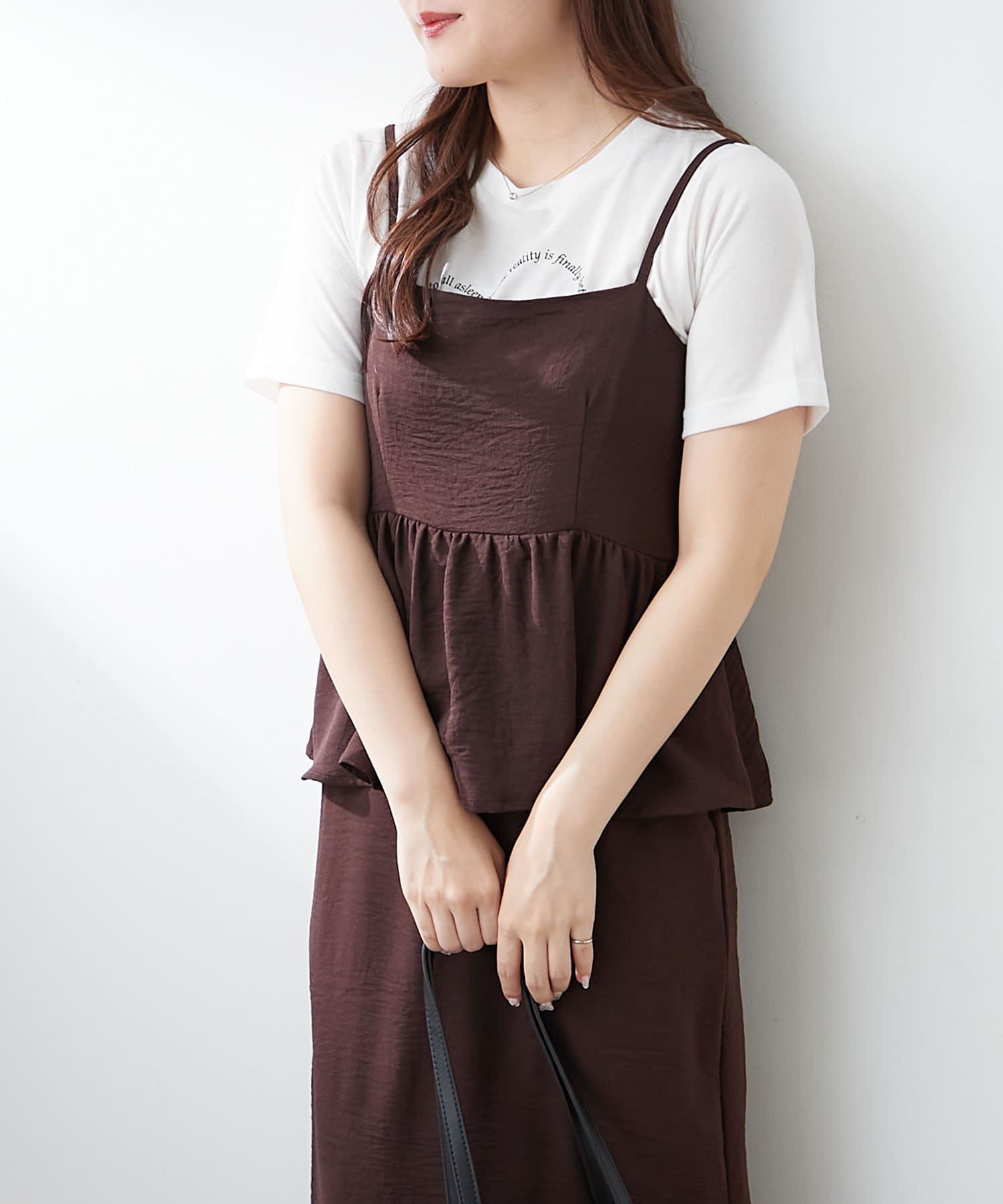 2枚セット】ビスチェドッキングワンピース+Tシャツ | Remind me and