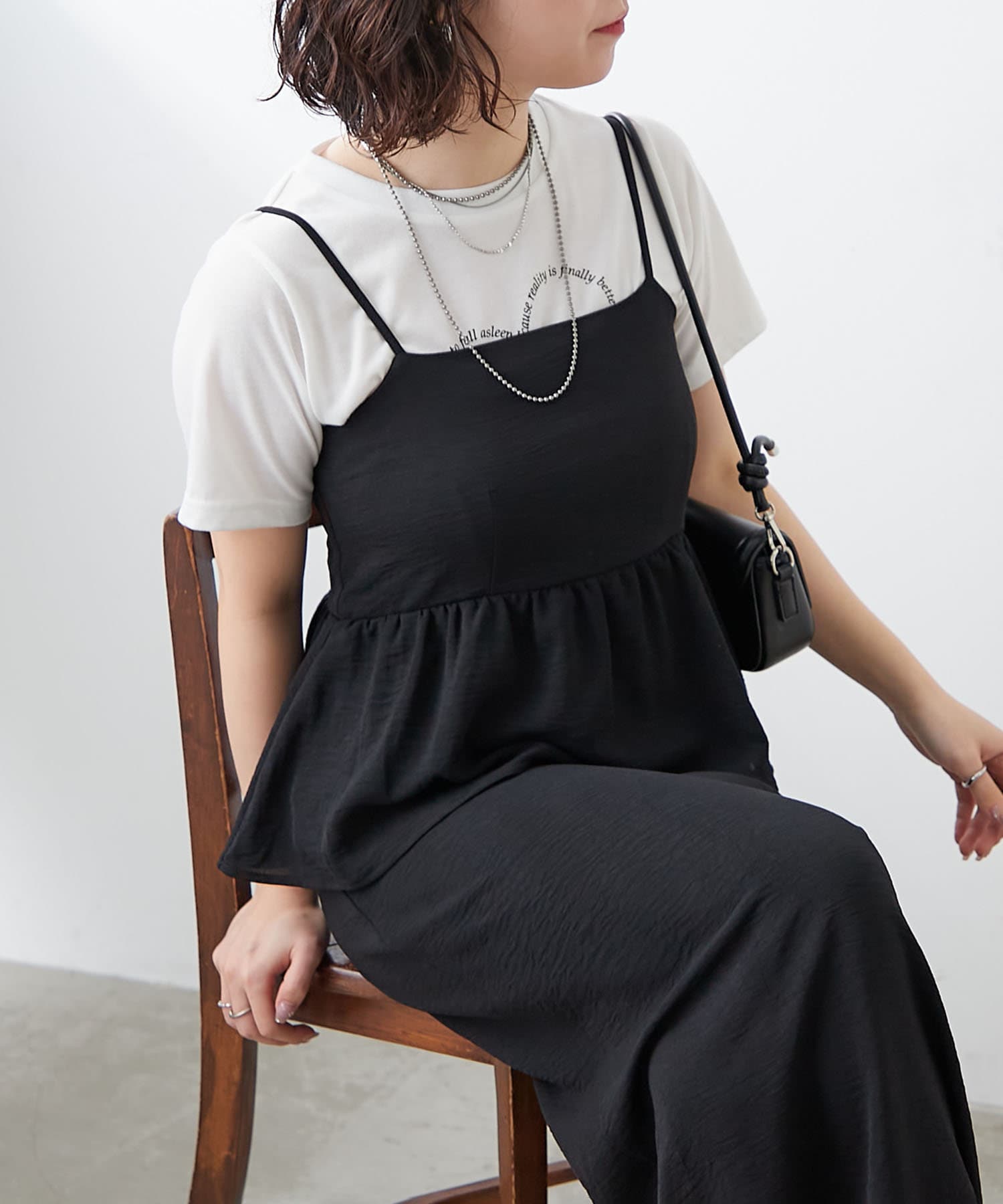 2枚セット】ビスチェドッキングワンピース+Tシャツ | Remind me and