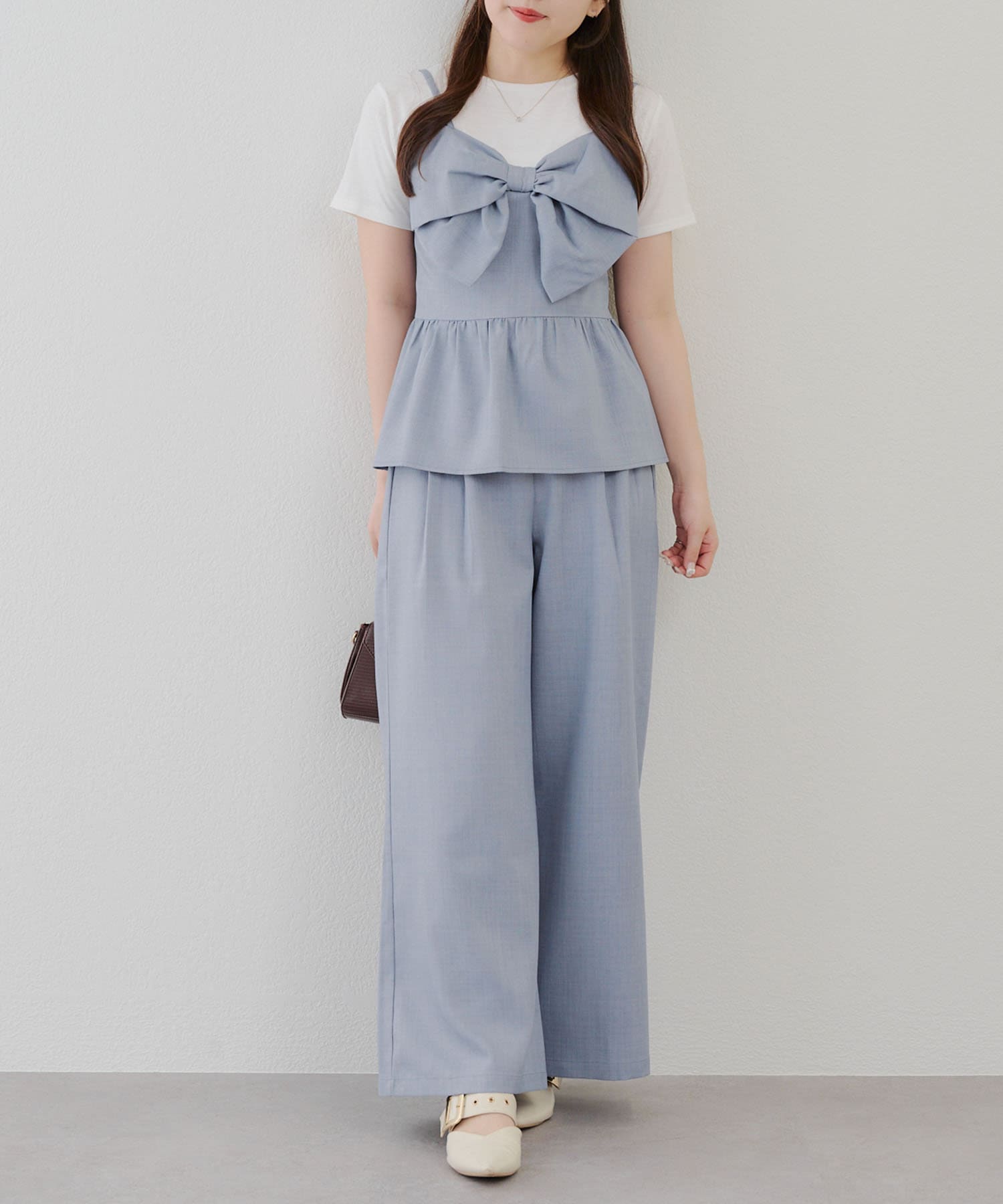 【新品未開封】ワイルドッキングセット　2セット SET UP】ドッキングリボントップス×タックワイドパンツ | Remind me