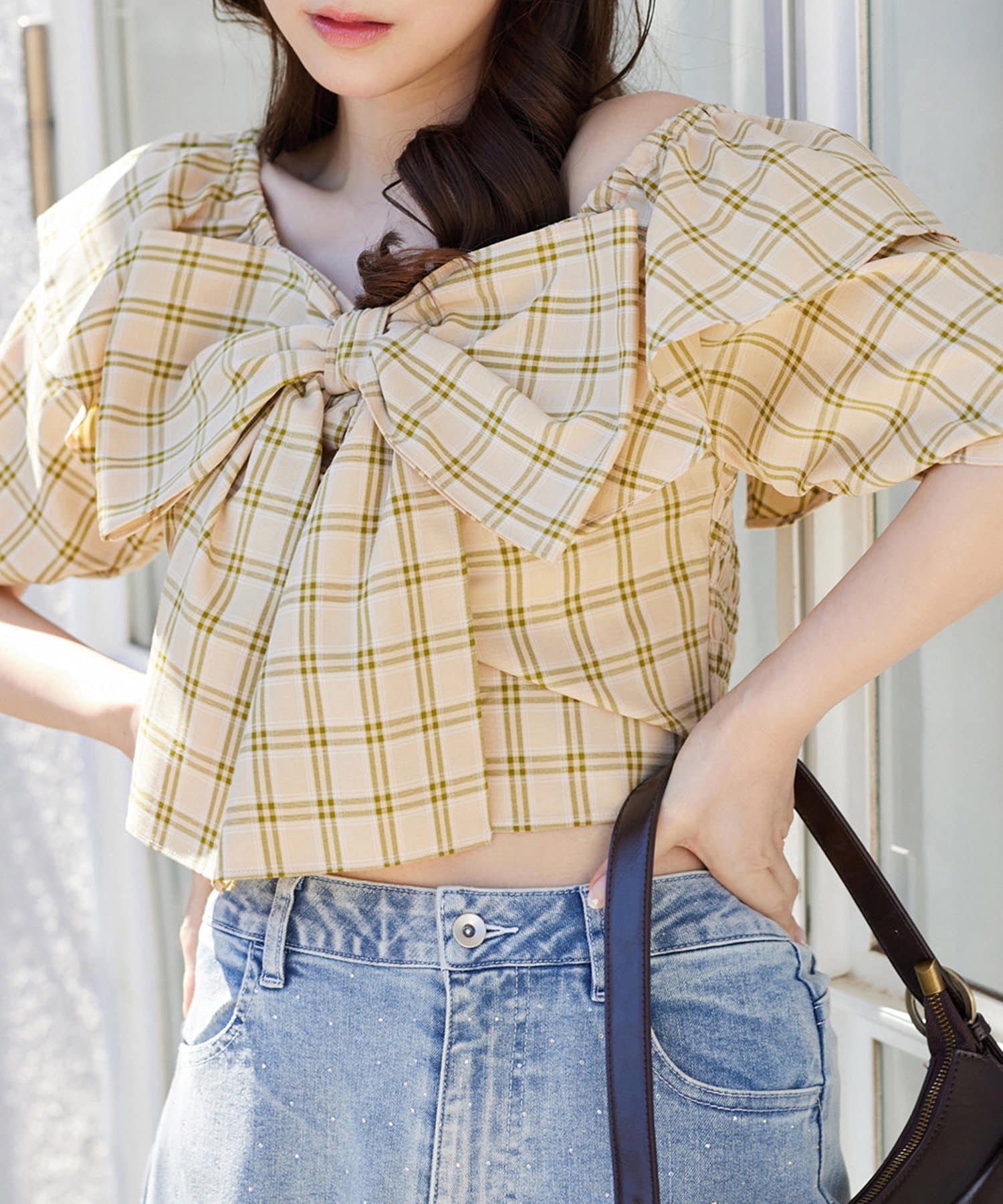 NICE CLAUP / OLIVE des OLIVE OUTLET(ナイスクラップ  / オリーブ デ オリーブ アウトレット) 【one after another】リボンビスチェ