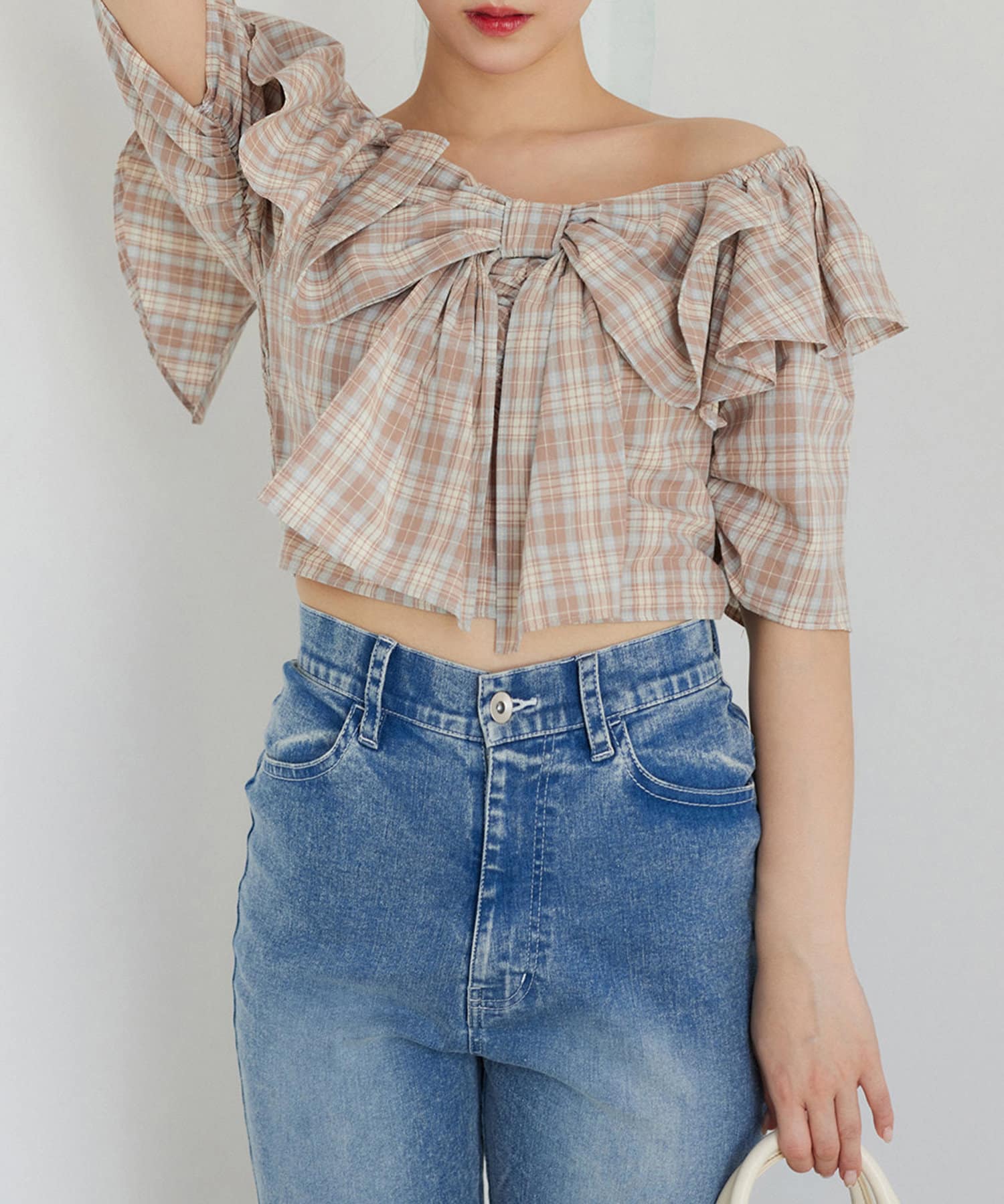 NICE CLAUP / OLIVE des OLIVE OUTLET(ナイスクラップ  / オリーブ デ オリーブ アウトレット) 【one after another】リボンビスチェ