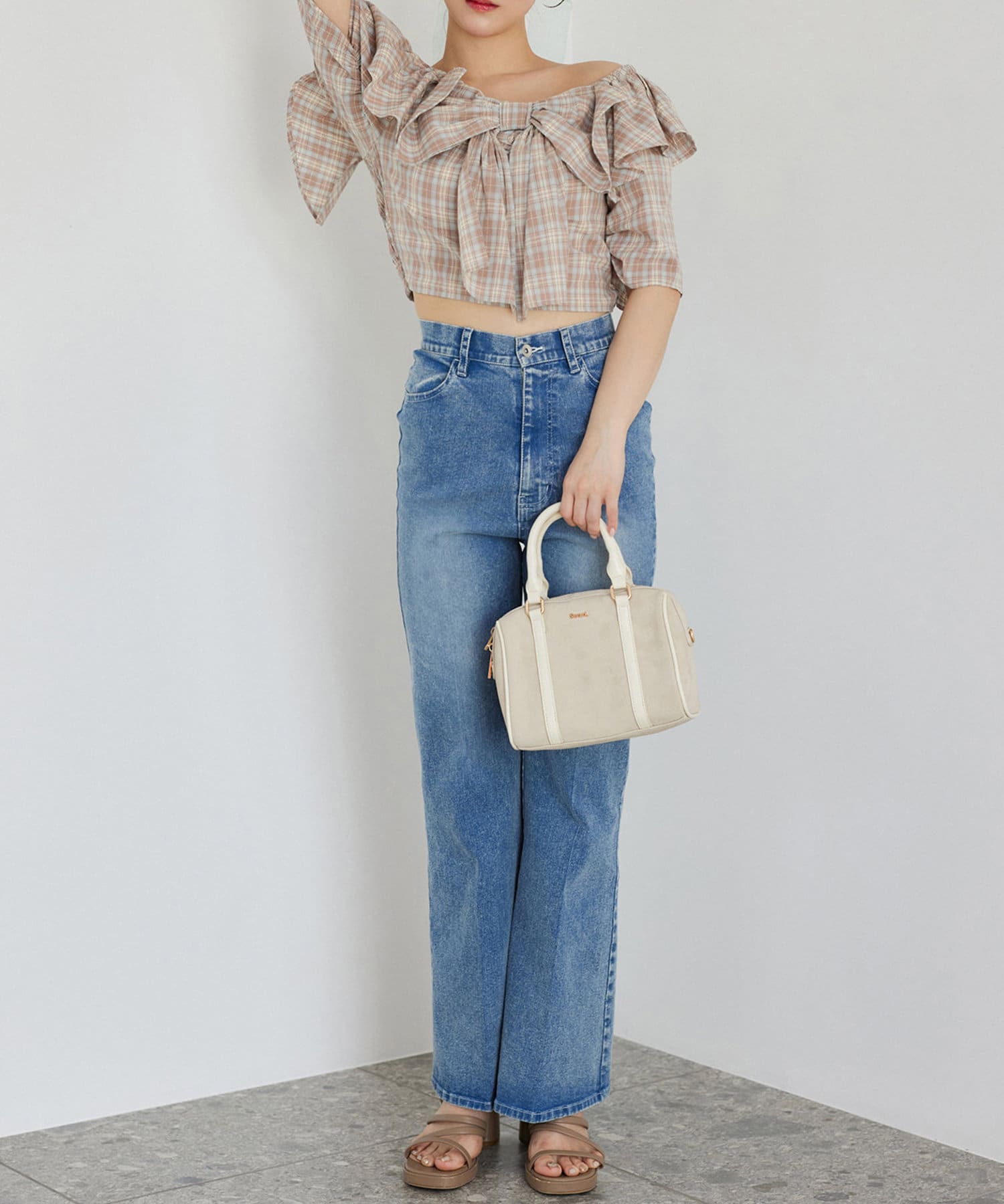 NICE CLAUP / OLIVE des OLIVE OUTLET(ナイスクラップ  / オリーブ デ オリーブ アウトレット) 【one after another】リボンビスチェ