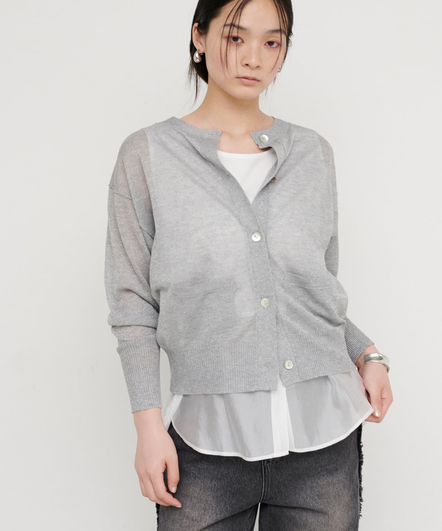 LARUTA(ラルータ) 裾シアーサテンレイヤードタンク