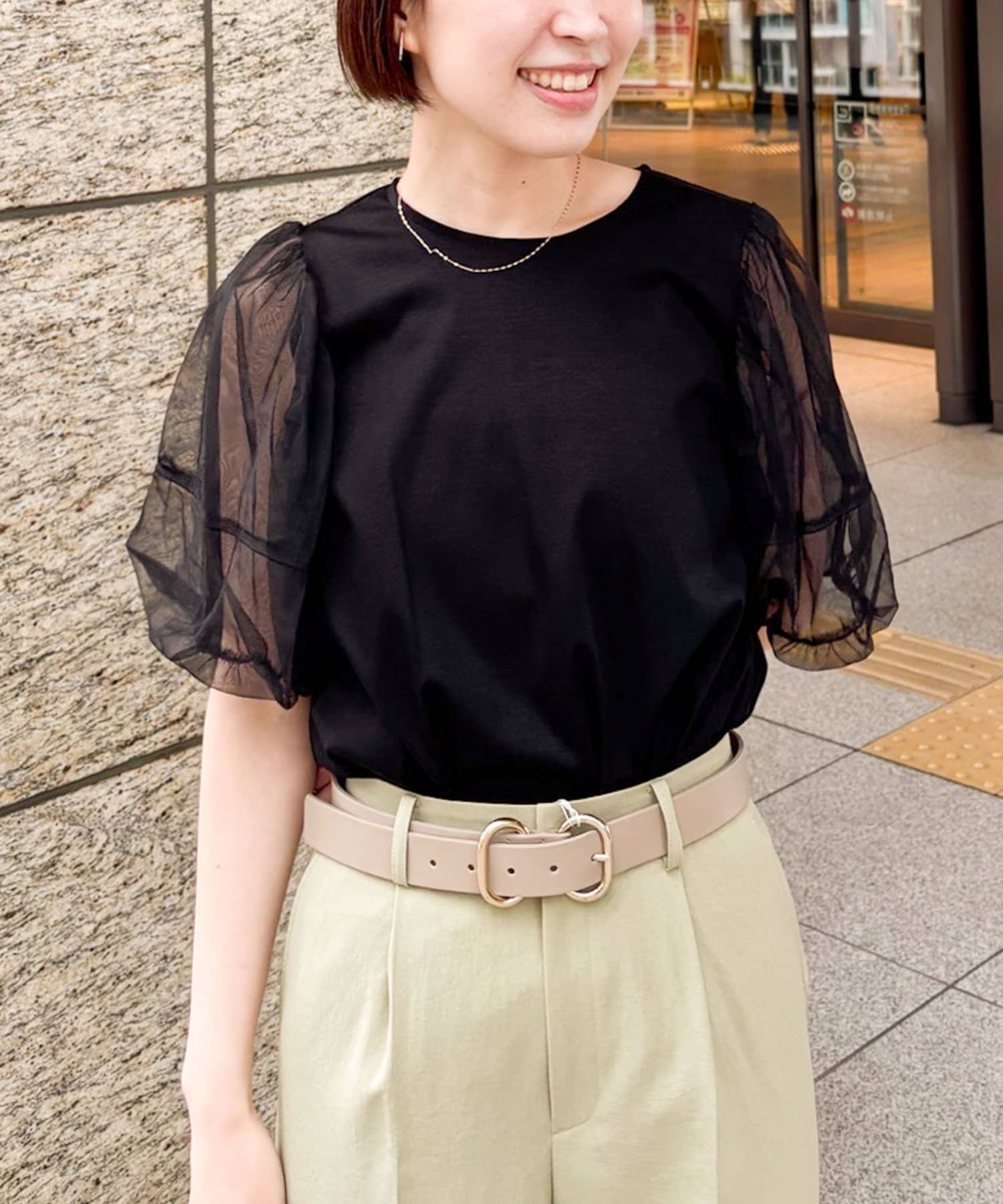 NOLLEY'S(ノーリーズ) バルーンスリーブプルオーバーカットソー