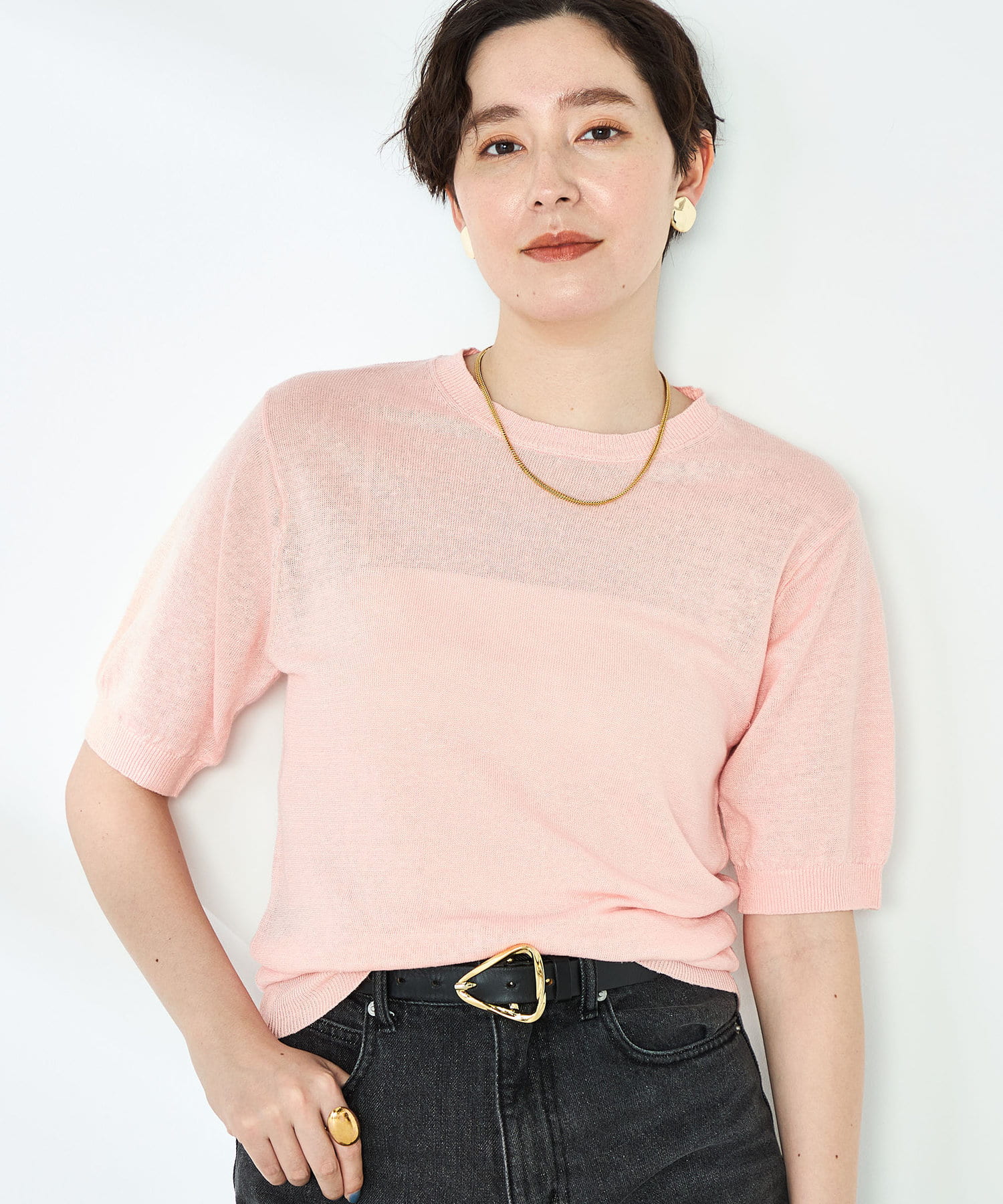 ◇25SS◇2nd NOLLEY'S◆Point・定番人気のフレンチリネンシリーズの5分袖プルオーバー・フランス北部で栽培された最高品質のリネンは、肌触りがとてもよく、爽やかな風合い・程よい