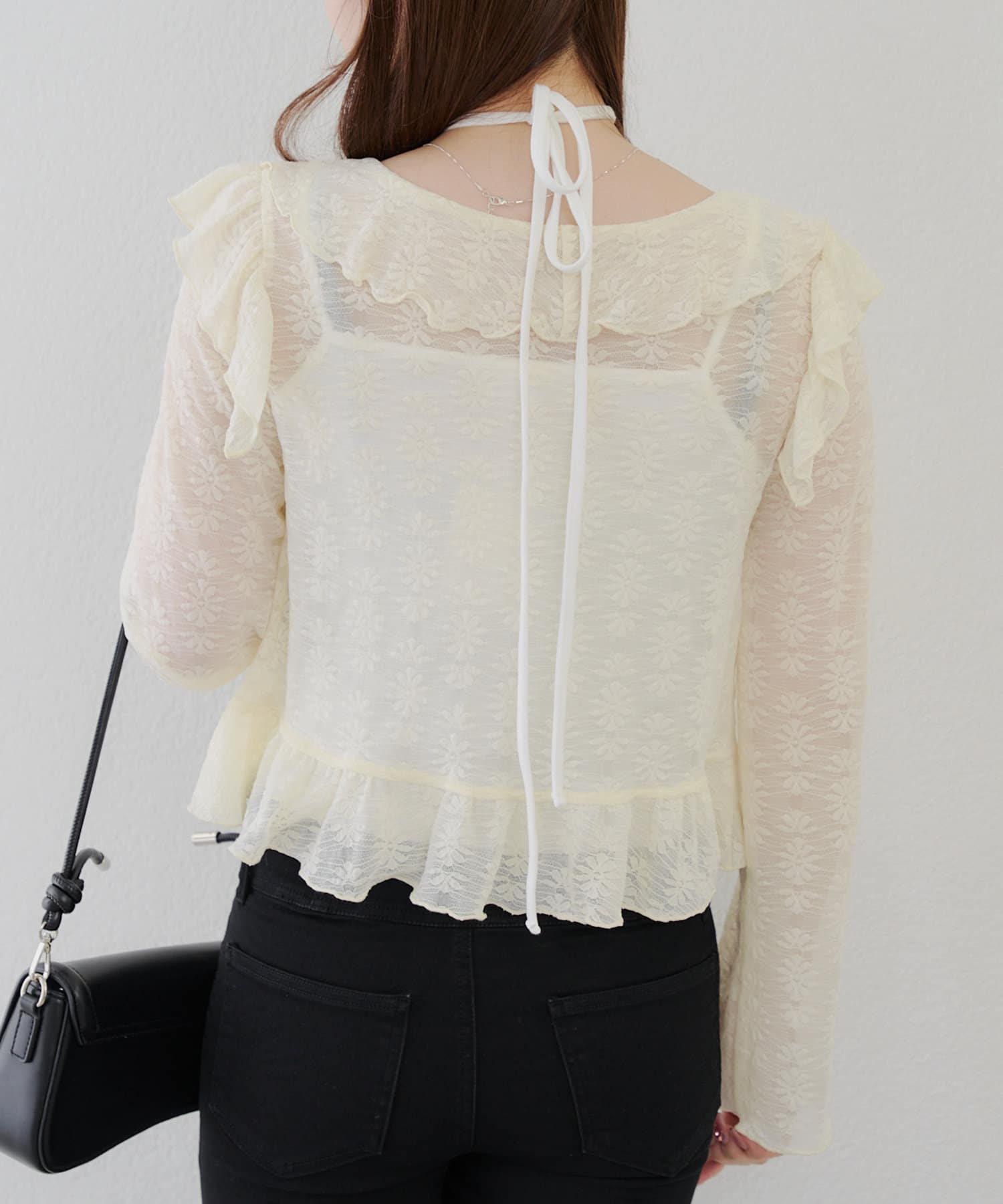 NICE CLAUP / OLIVE des OLIVE OUTLET(ナイスクラップ  / オリーブ デ オリーブ アウトレット) 【RMAF】【MARCHES】くるくるホルターキャミ