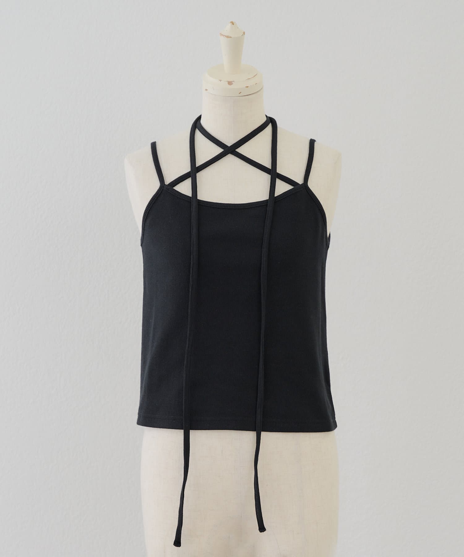 NICE CLAUP / OLIVE des OLIVE OUTLET(ナイスクラップ  / オリーブ デ オリーブ アウトレット) 【RMAF】【MARCHES】くるくるホルターキャミ