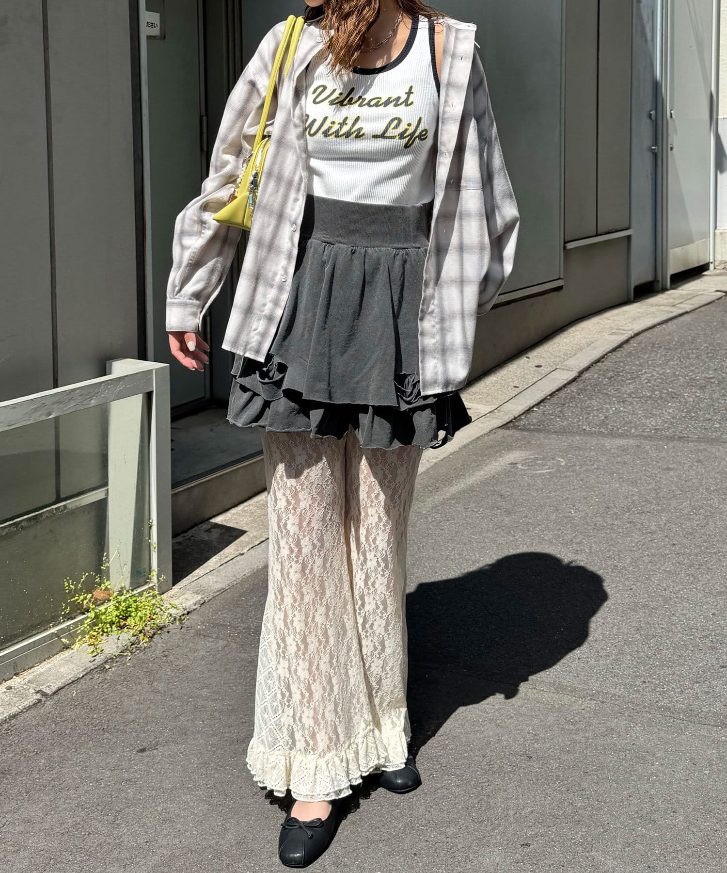 CIAOPANIC(チャオパニック) レースフレアレイヤードフリルパンツ