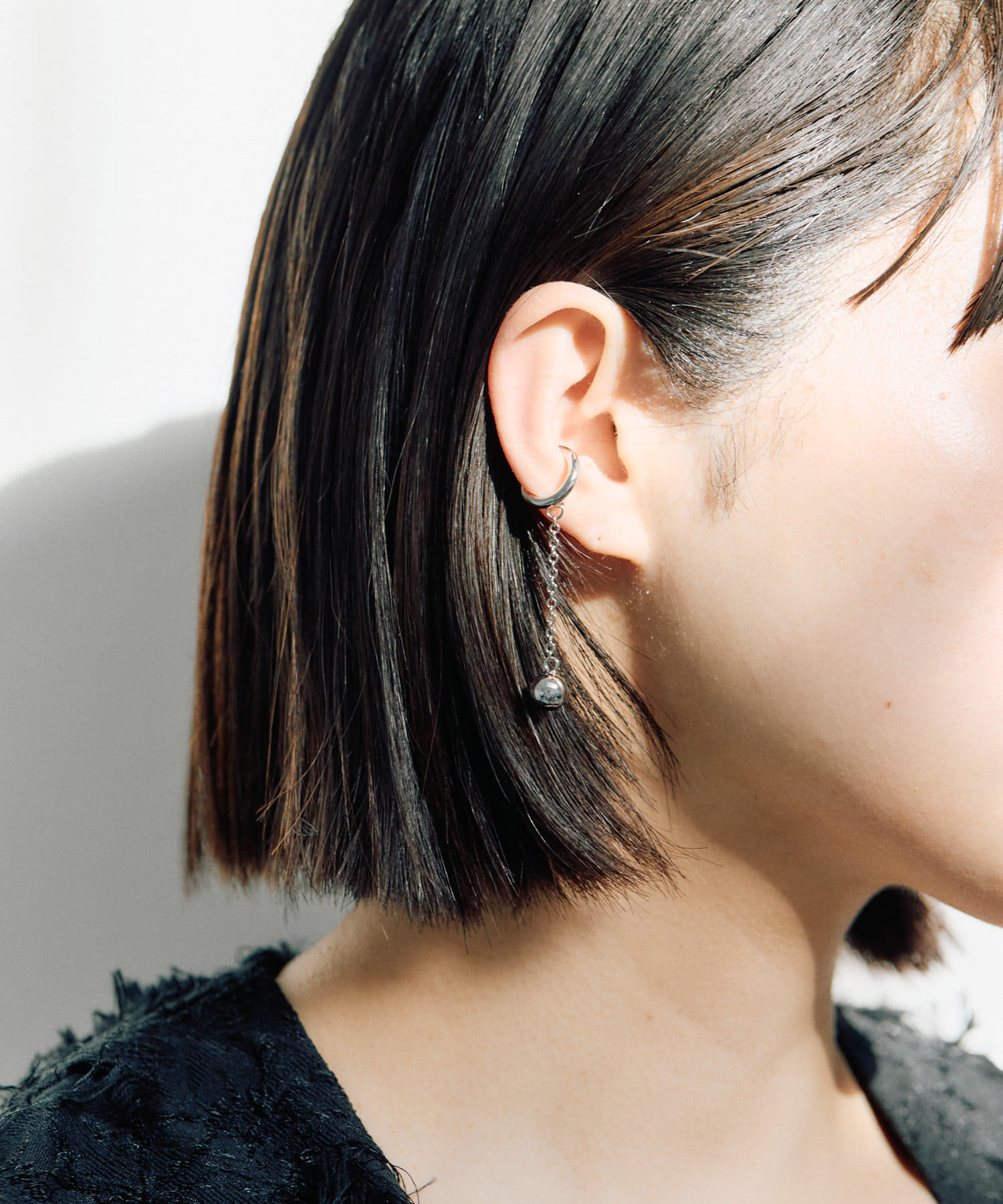 ear PAPILLONNER(イア パピヨネ) ボール×チェーンイヤーカフ