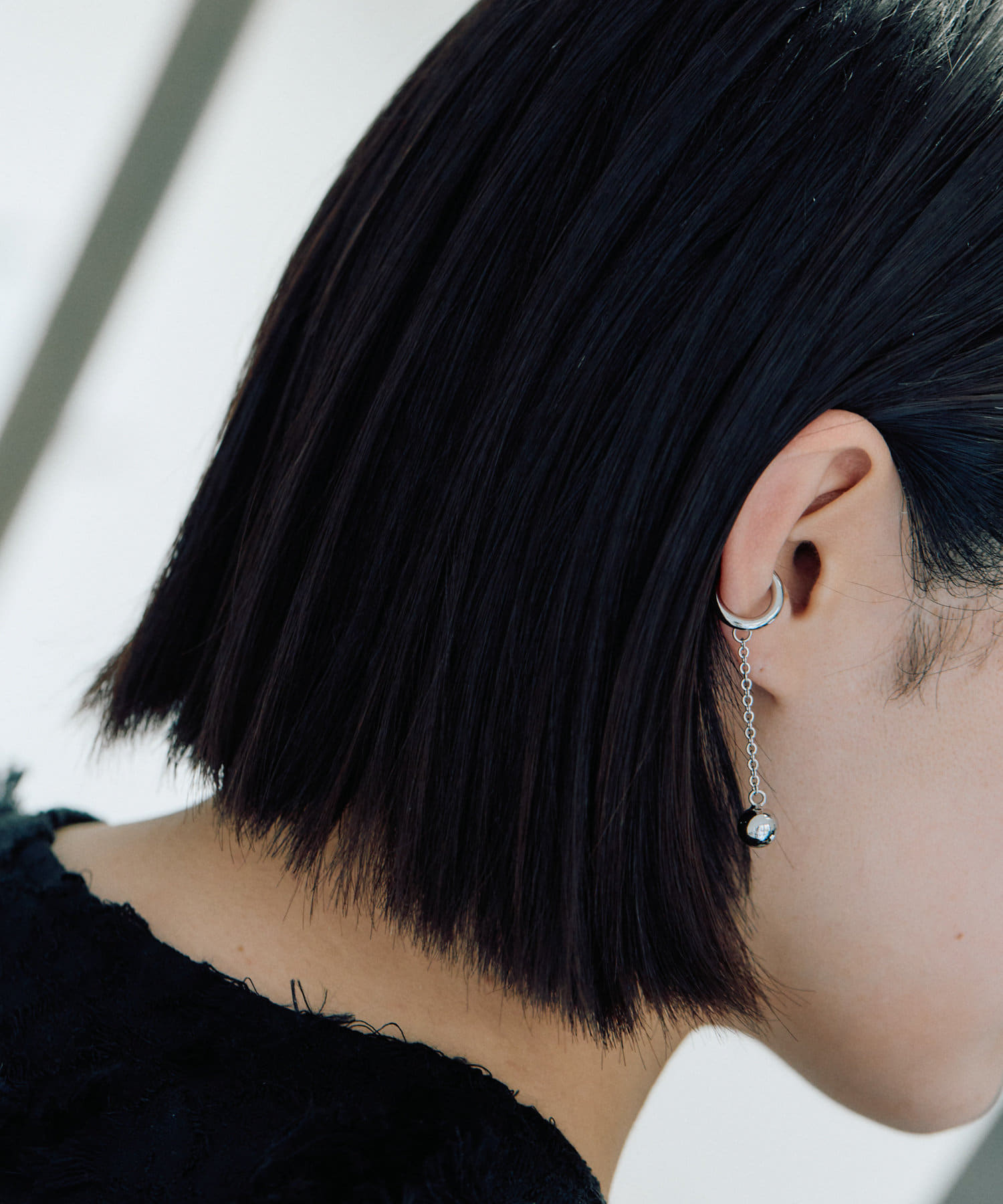 ear PAPILLONNER(イア パピヨネ) ボール×チェーンイヤーカフ