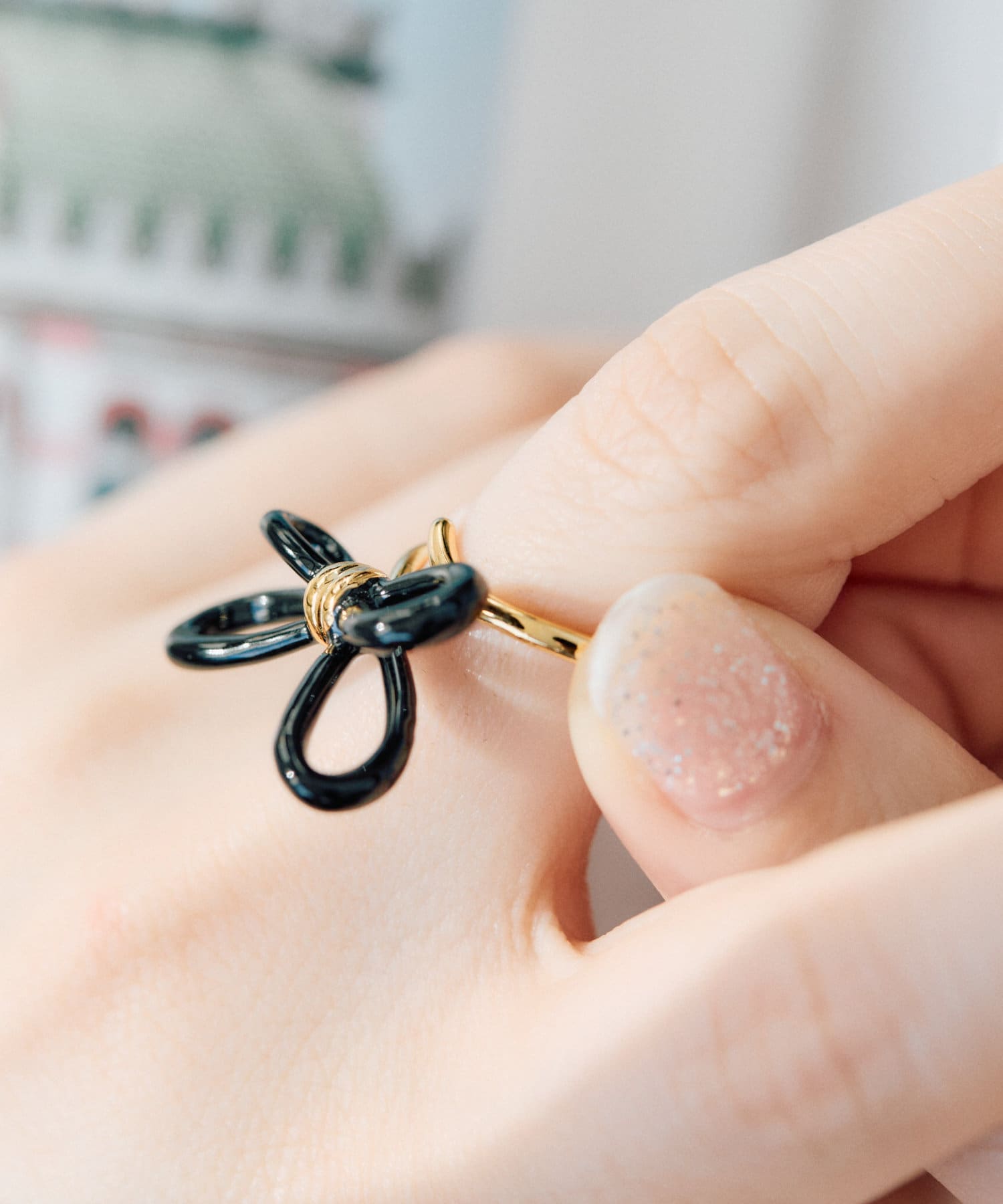 ear PAPILLONNER(イア パピヨネ) 《WEB＆一部店舗限定》モノトーンリボンリング