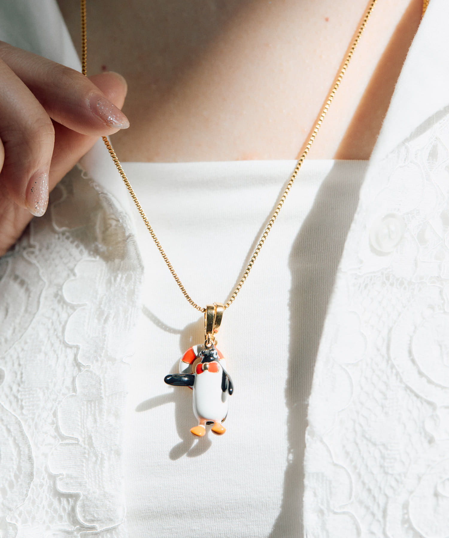 ear PAPILLONNER(イア パピヨネ) 《WEB＆一部店舗限定》おさんぽペンギンネックレス
