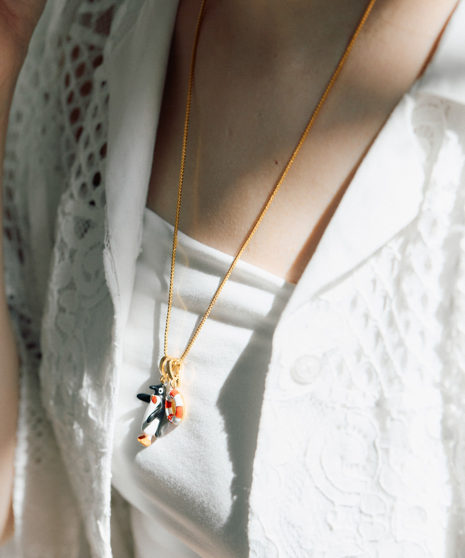 ear PAPILLONNER(イア パピヨネ) 《WEB＆一部店舗限定》おさんぽペンギンネックレス