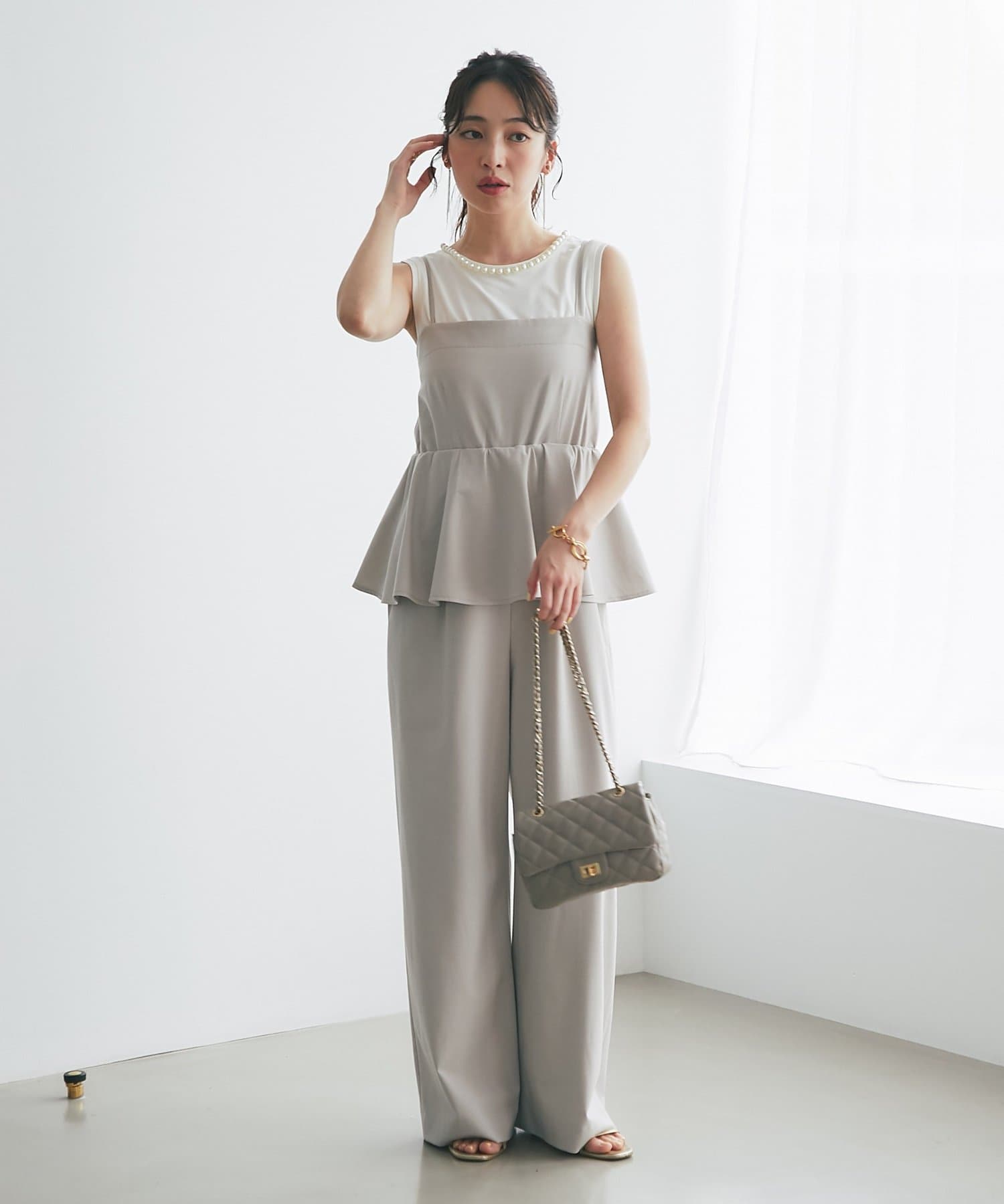 人気アイテム再入荷！】ニットベアトップオールインワン | La