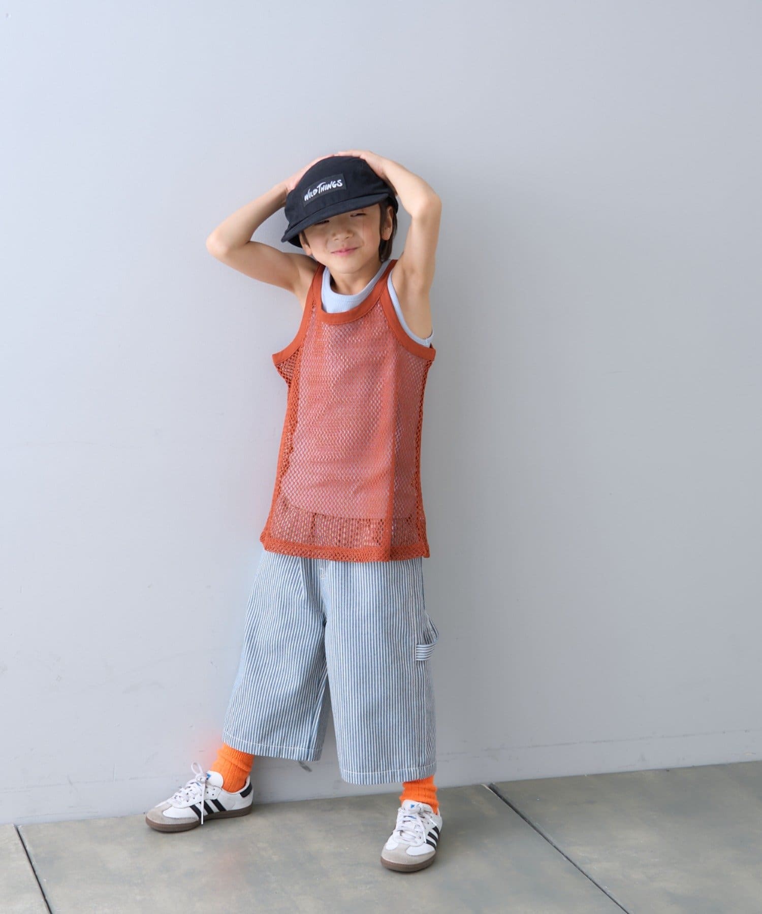 CIAOPANIC TYPY(チャオパニックティピー) 【KIDS】メッシュレイヤードリブタンクトップ