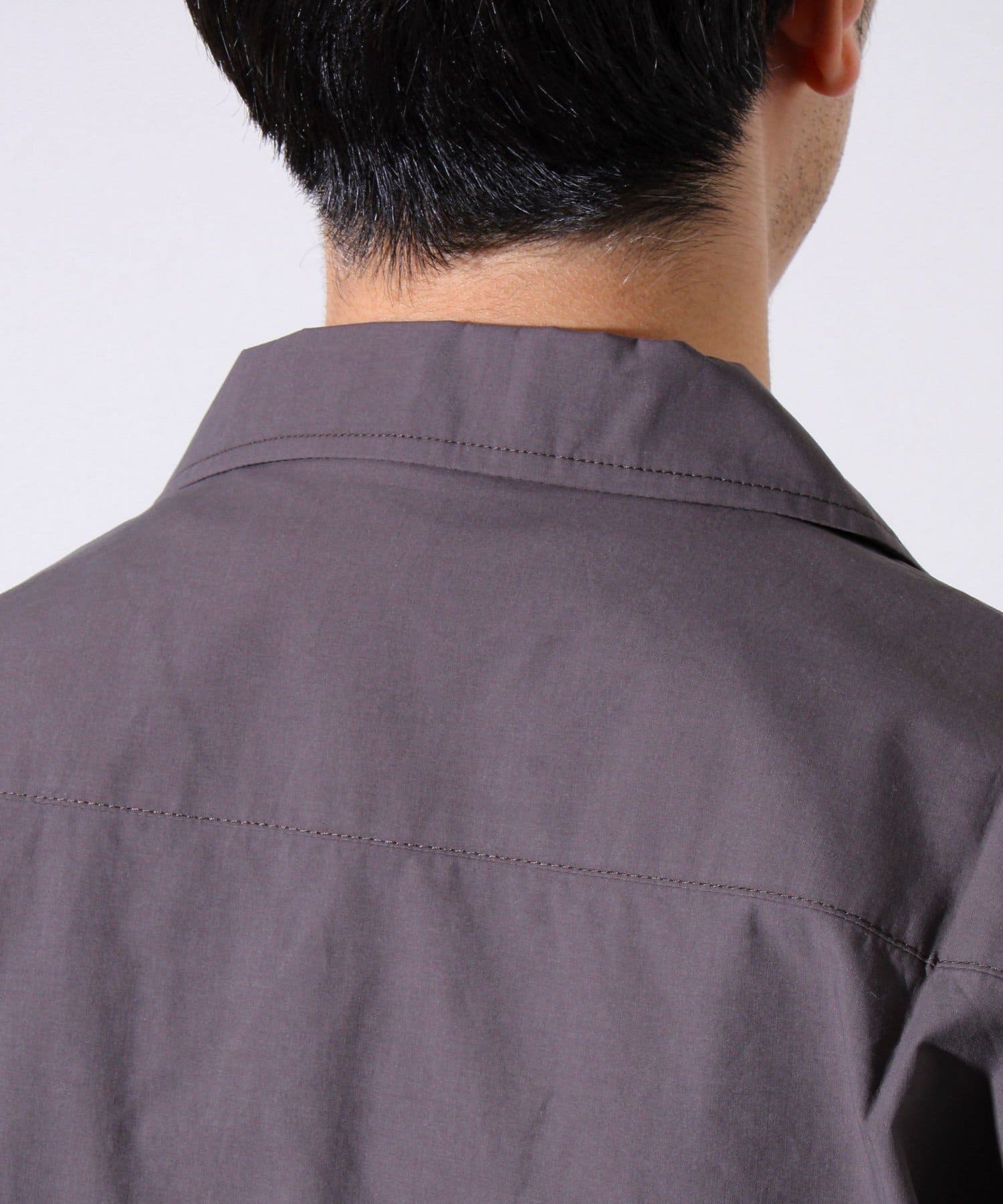 FREDY & GLOSTER(フレディ アンド グロスター) 【GLOSTER】綿ブロード カクテル刺繍 オープンカラーシャツ