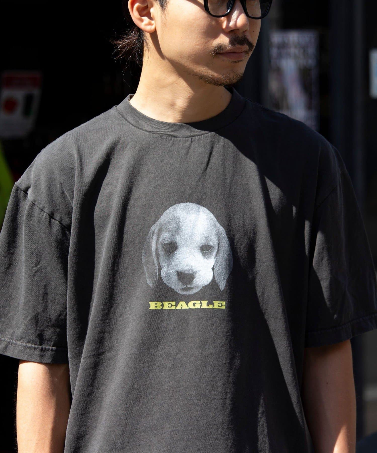 FREDY & GLOSTER(フレディ アンド グロスター) 【新柄追加】DOG&CAT 犬猫プリント ピグメント プリントTシャツ