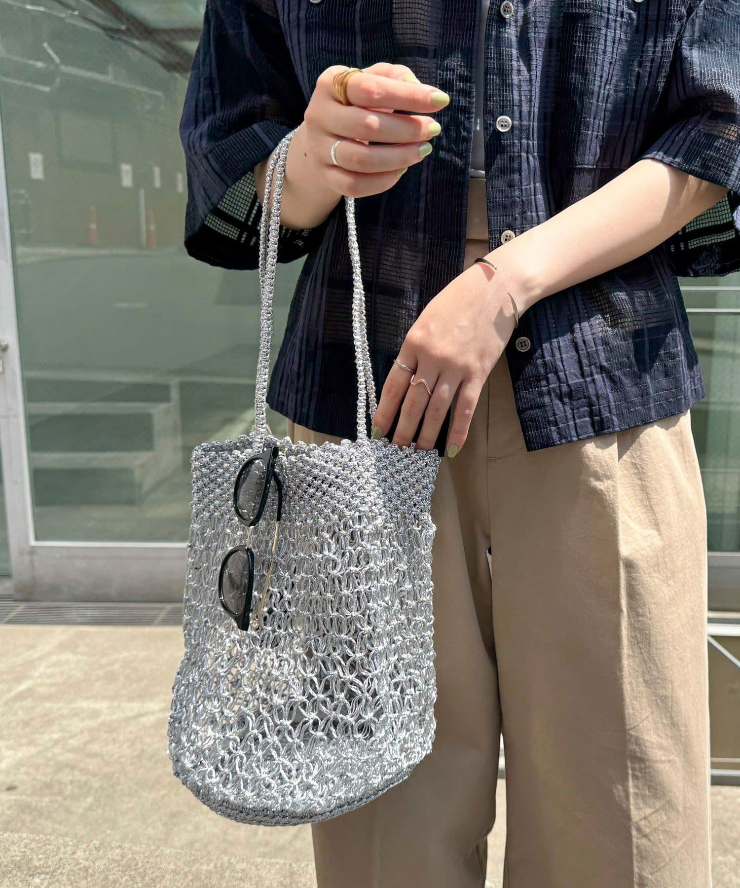 【The Bagmati】メタリックコードラウンドバッグ The Bagmati（ザバグマティ）の「【BAGMATI/バグマティ
