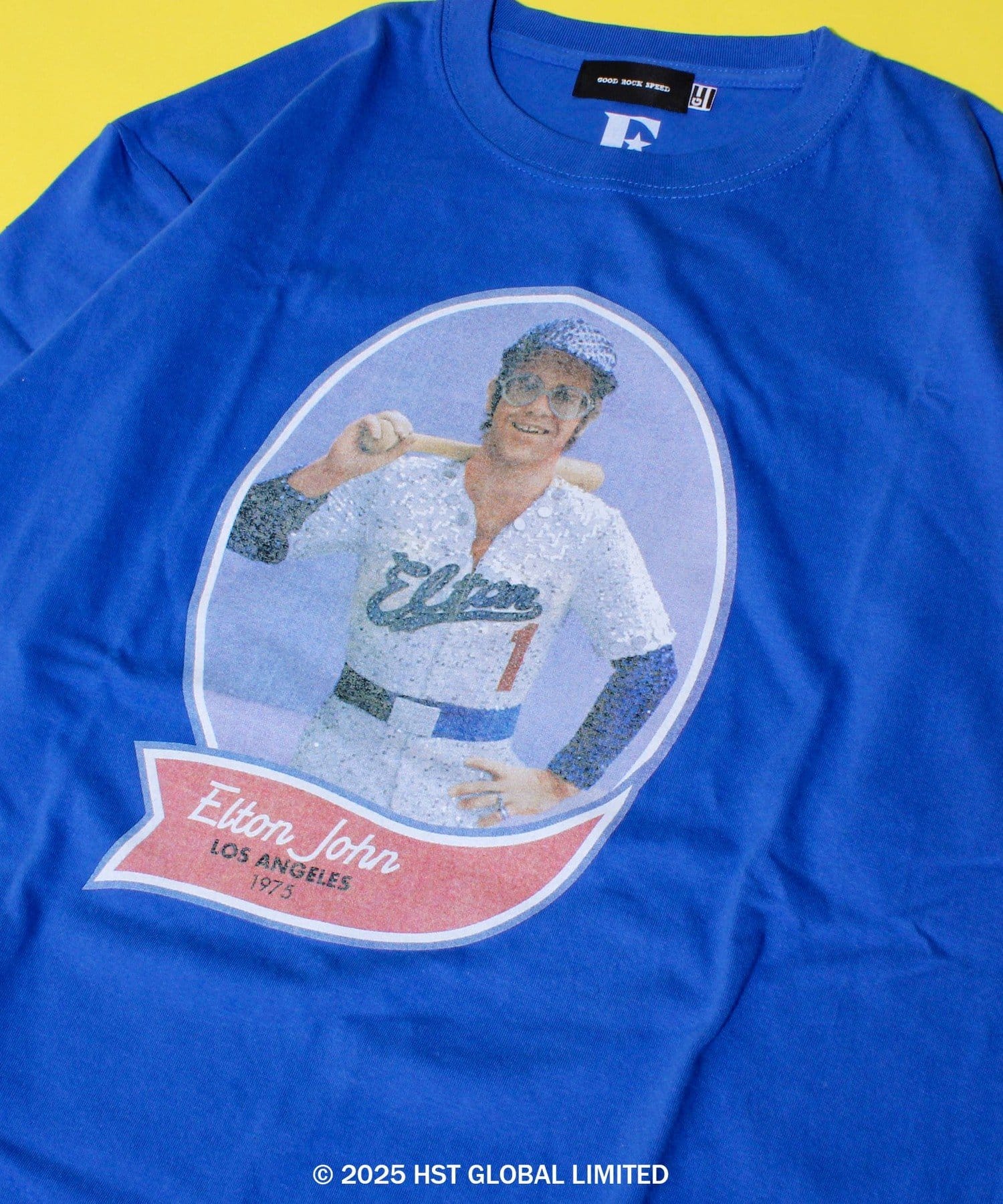 GOOD ROCK SPEEDから「ELTON JOHN/エルトン・ジョン」のTシャツが入荷！鮮やかなブルーが印象的なTシャツ。前面に大きく施されたプリントも印象的でカジュアルコーデにぴったりの一枚で