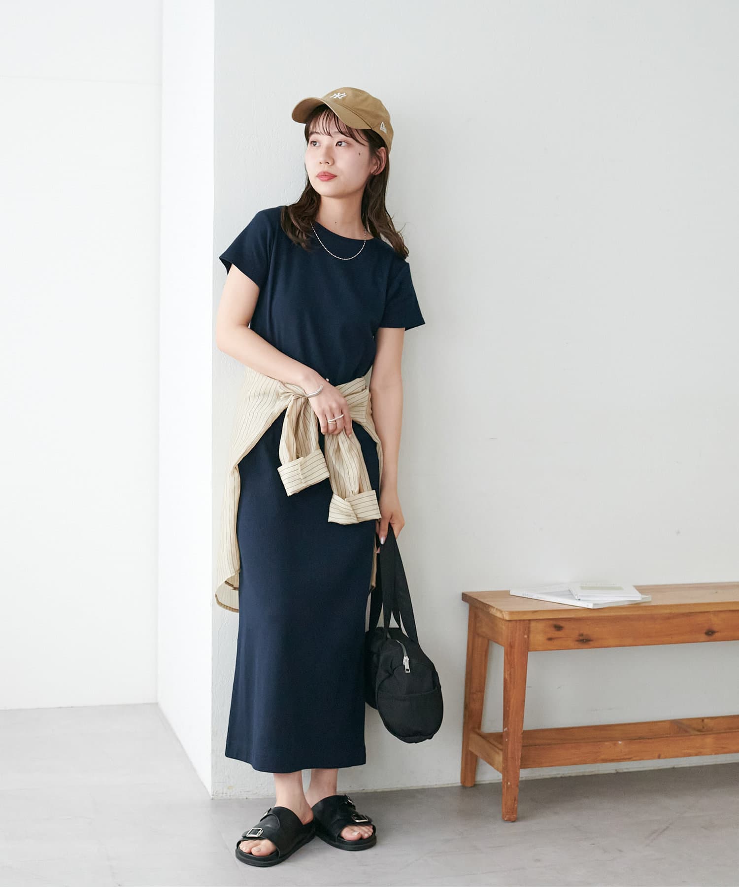 DISCOAT(ディスコート) 【WEB限定】バックスリットロングワンピース