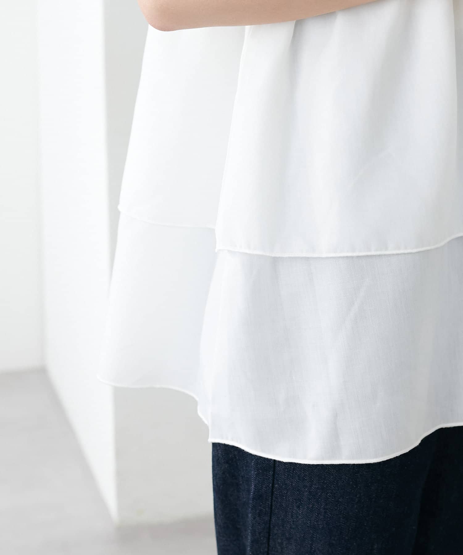 DISCOAT(ディスコート) 【新色追加!/WEB限定】2段フリルドッキングトップス