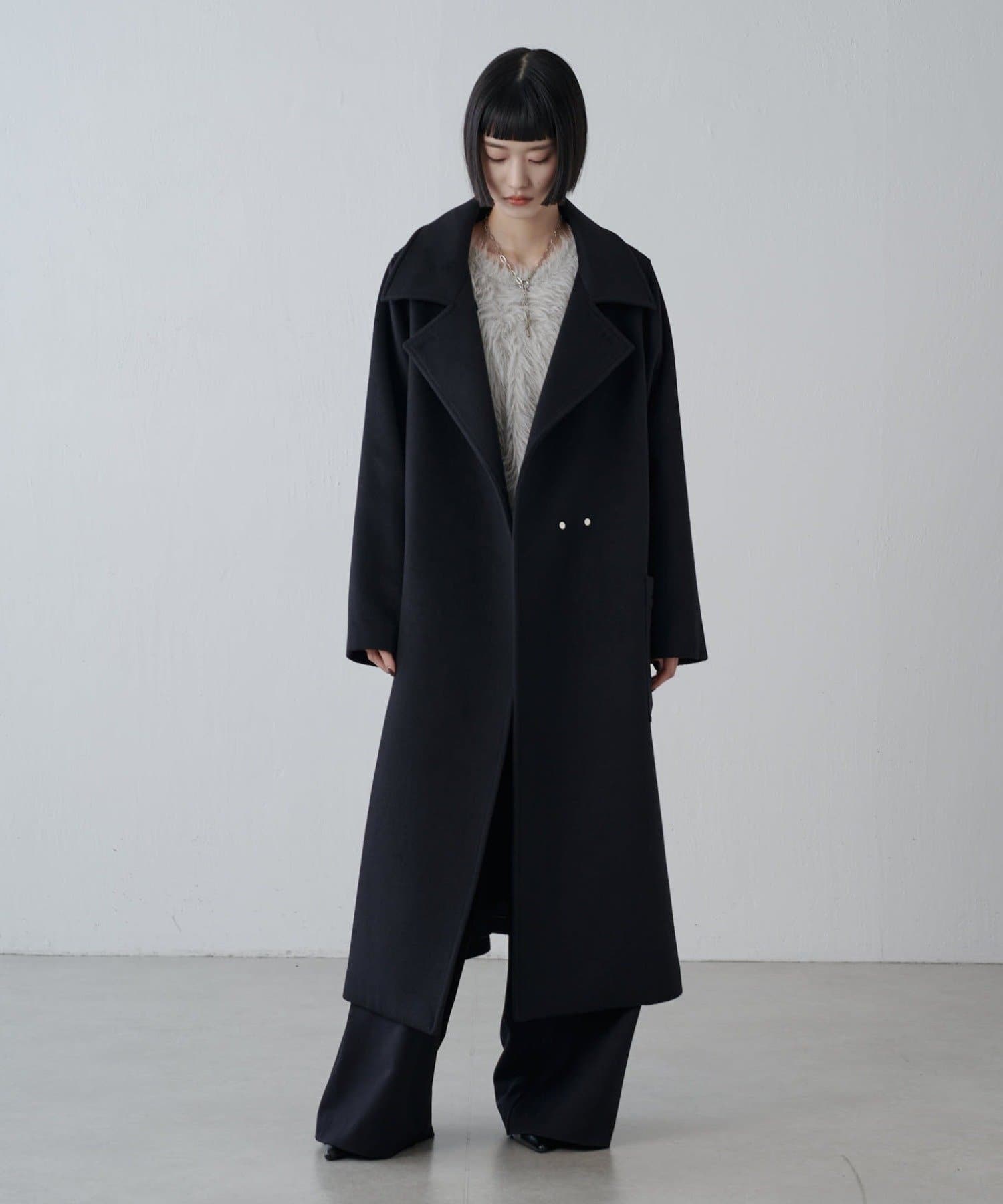 Lui's メルトンウールオーバーサイズコート ビーバーメルトンオーバーコート | Lui's(ルイス)レディース