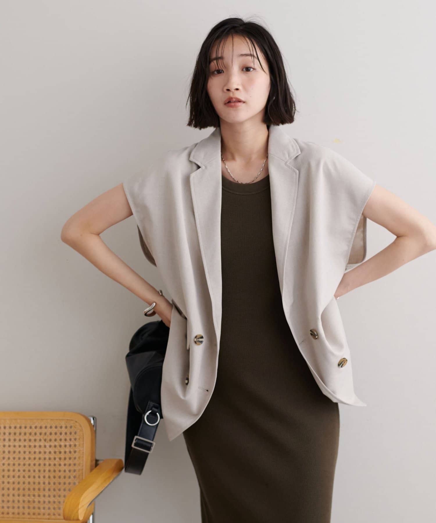 DISCOAT ONLINE LIMITED ITEM夏の羽織りアイテム、フレンチシャツジャケット。●デザイン人気のテックリネンシリーズからフレンチジャケットが登場。涼しげなテックリネン素材で、さらり