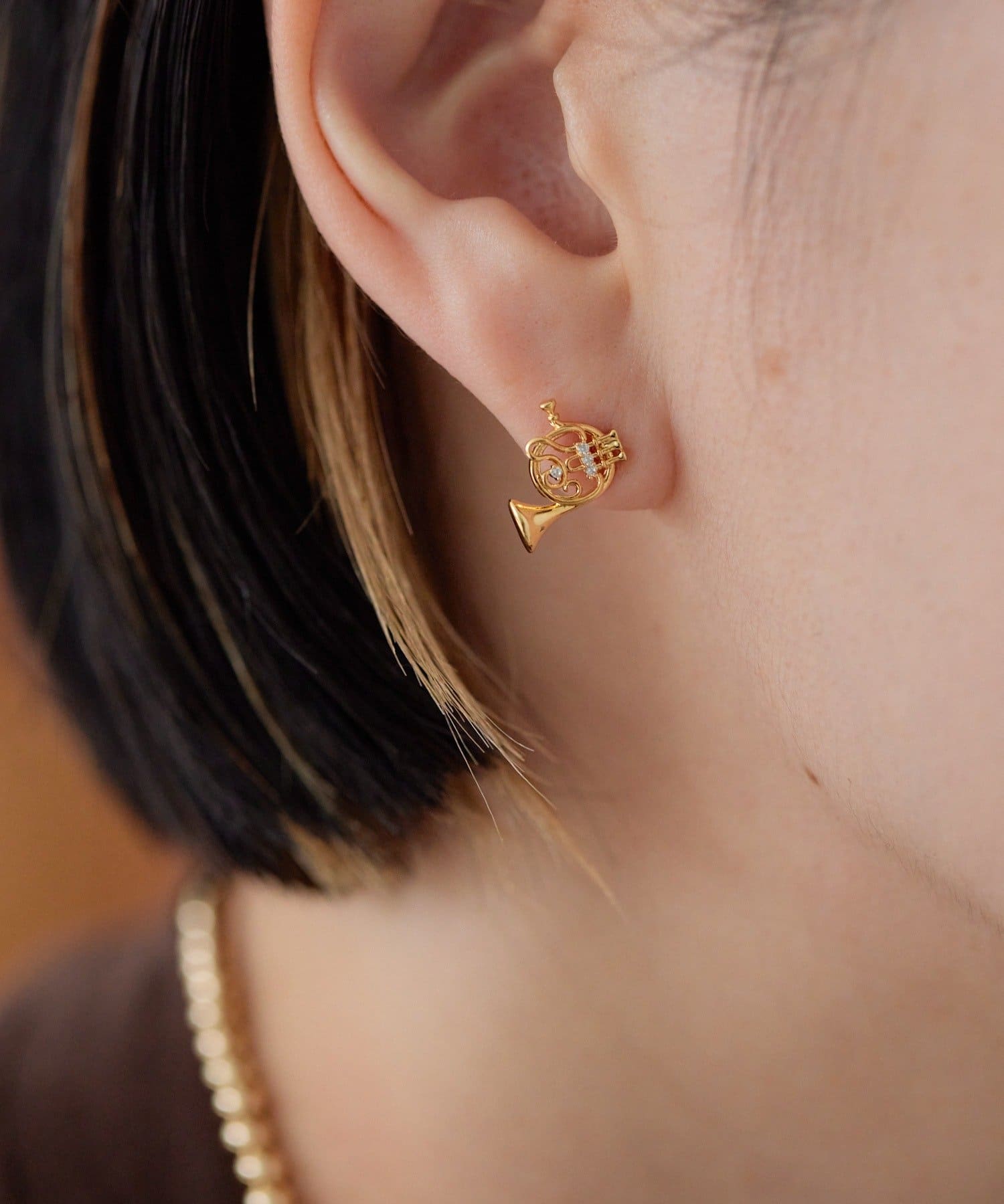 キラリ管楽器ピアス | ear PAPILLONNER(イア パピヨネ
