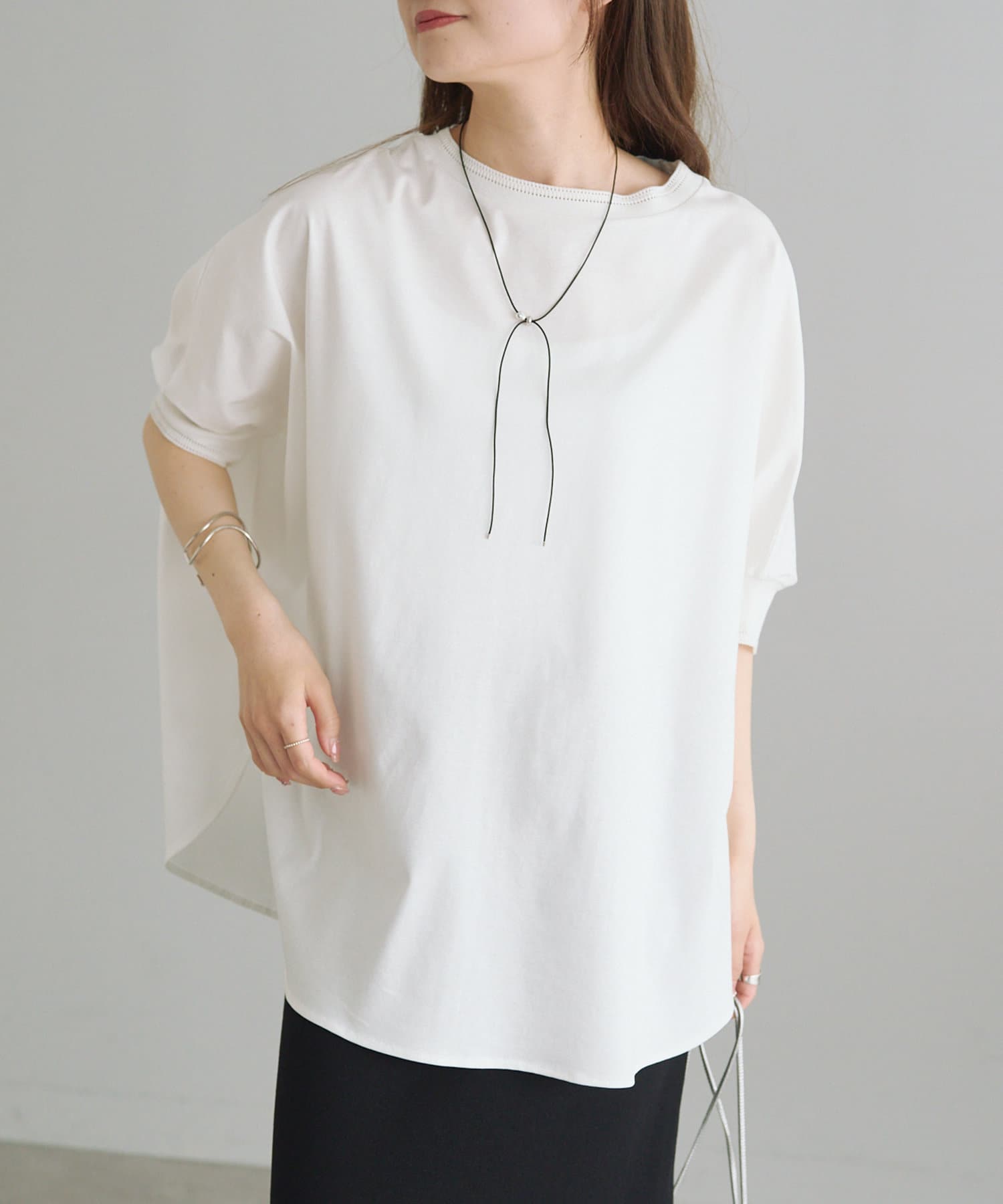 贈り物 両面シルケットリブ袖Tシャツ | CIN(ピュアルセシン CE PUAL トップス