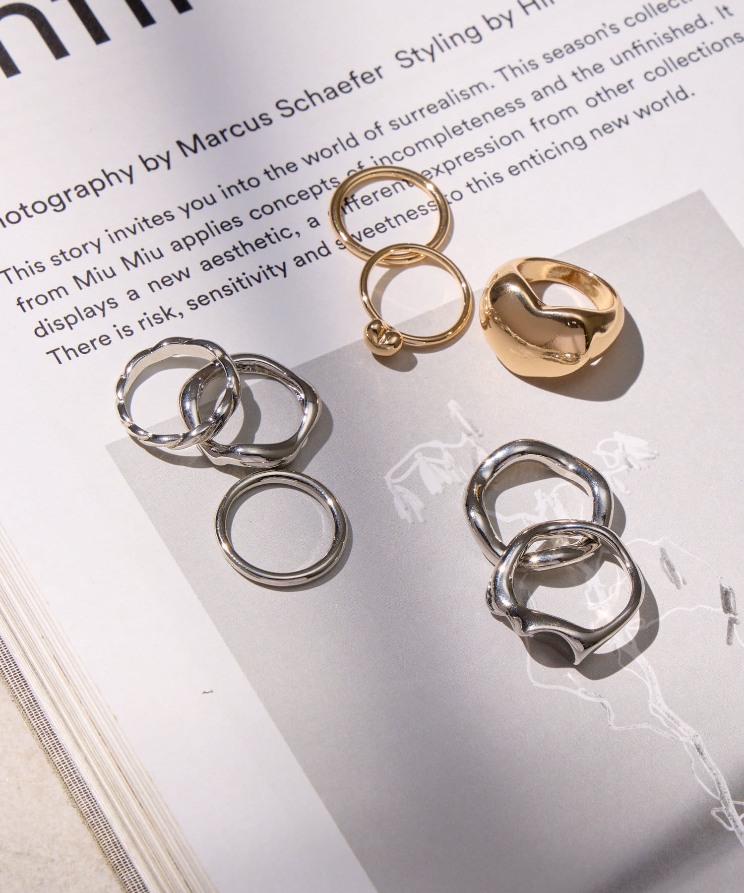 Lattice(ラティス) ハートメタルリングセット(3P)