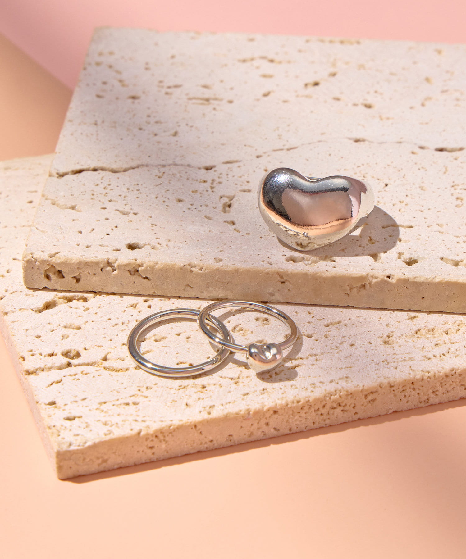 Lattice(ラティス) ハートメタルリングセット(3P)