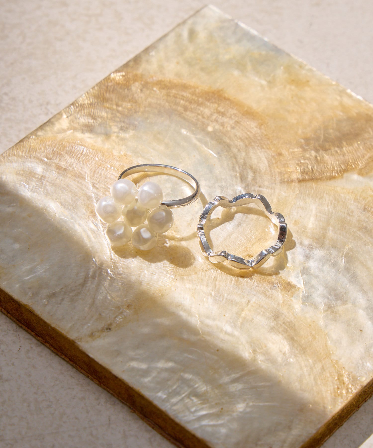 Lattice(ラティス) フラワーパールリングセット(2P)