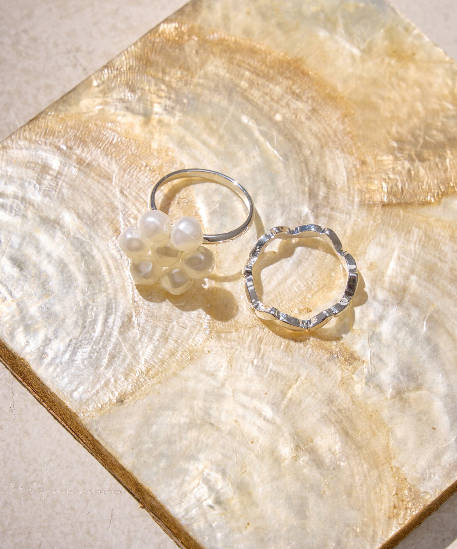 Lattice(ラティス) フラワーパールリングセット(2P)