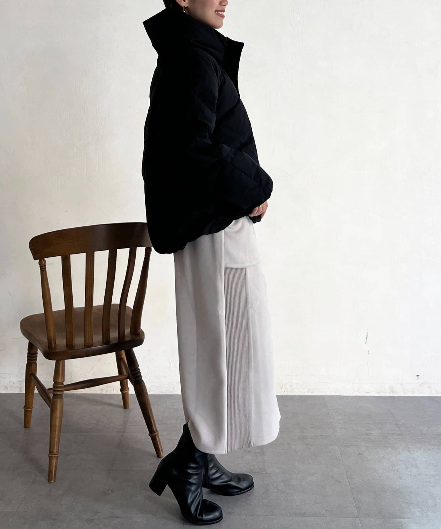 Chez toi(シェトワ) ボリュームネックストレッチダウン