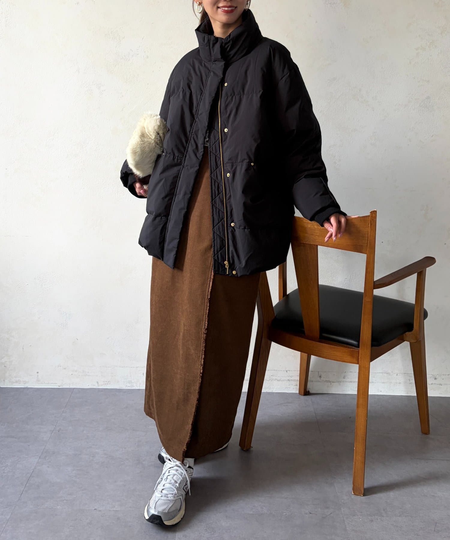 Chez toi(シェトワ) ボリュームネックミドルダウン