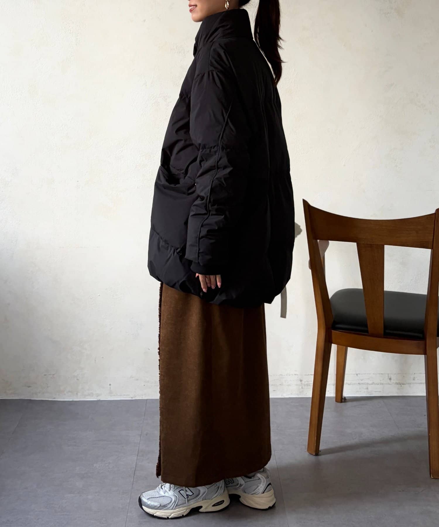 Chez toi(シェトワ) ボリュームネックミドルダウン