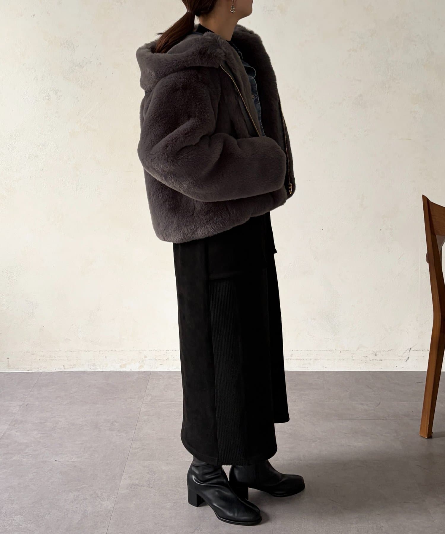 Chez toi(シェトワ) ファー×ムートンジャケット