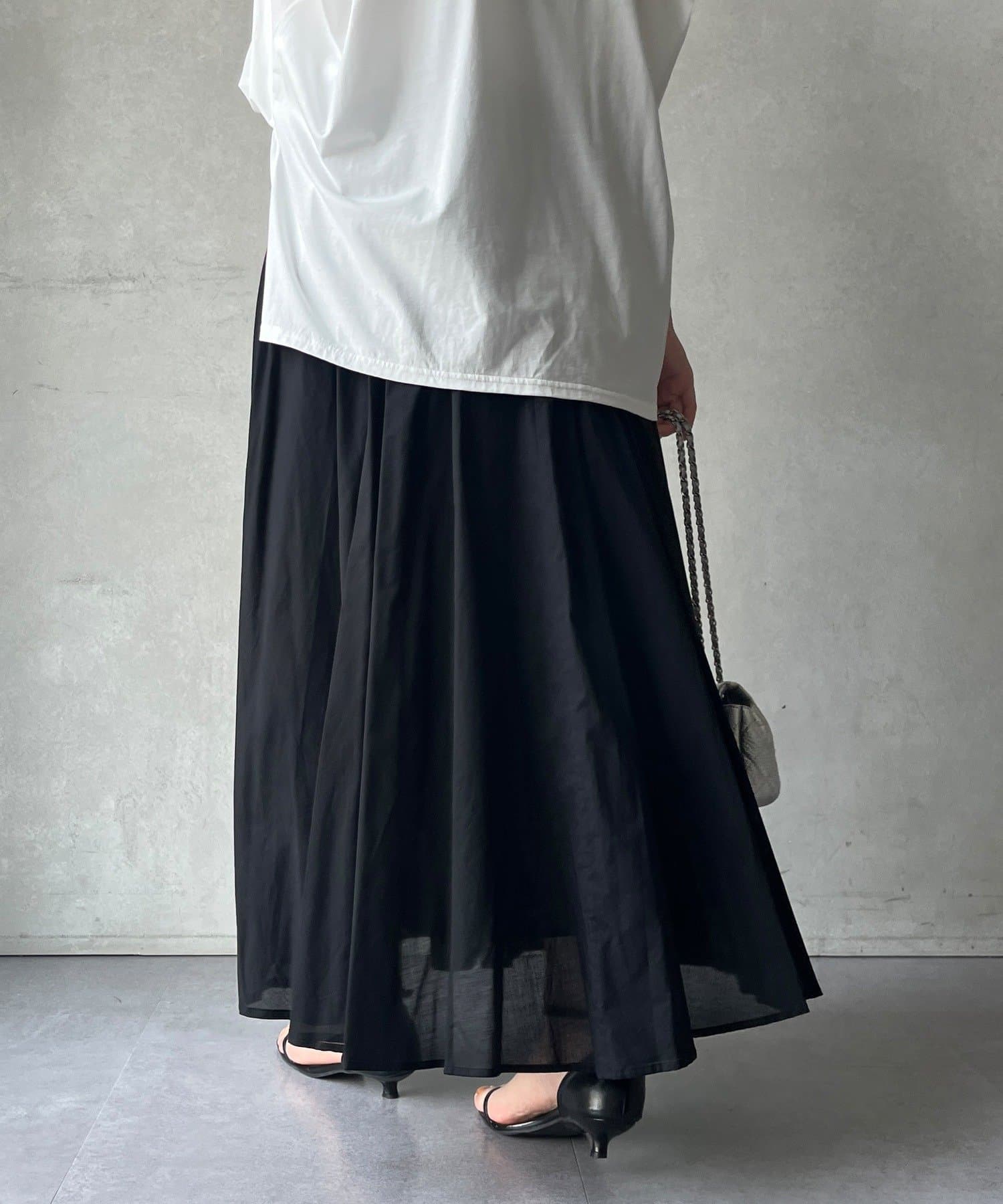 DOUDOU(ドゥドゥ) 【WEB限定】コットンフレアスカート