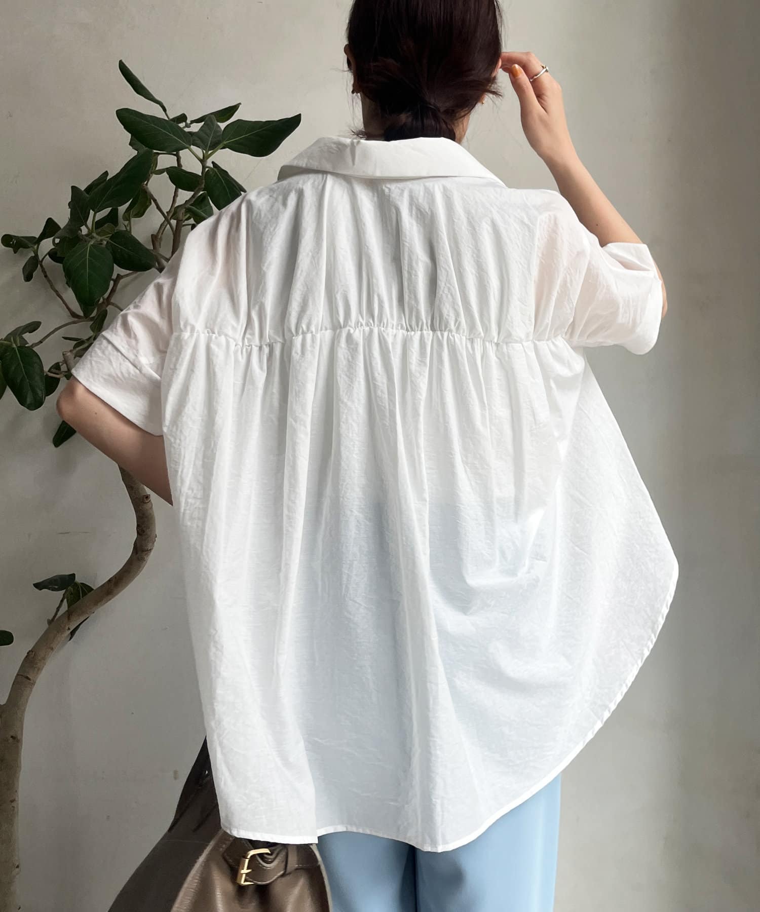 DOUDOU(ドゥドゥ) バックシャーリングスキッパーシャツ