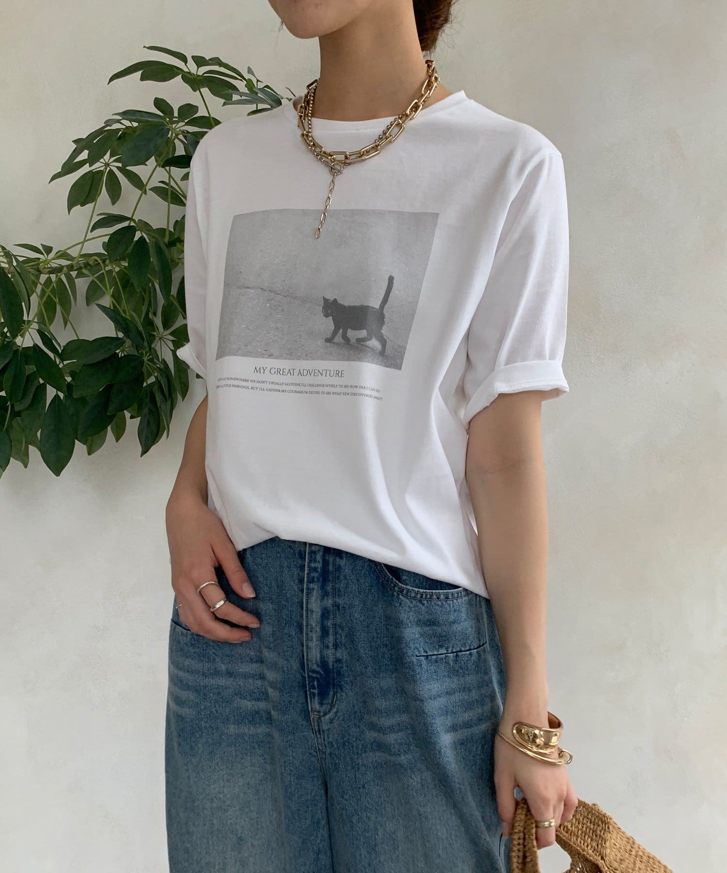 DOUDOU(ドゥドゥ) 【WEB限定】CAT TEE