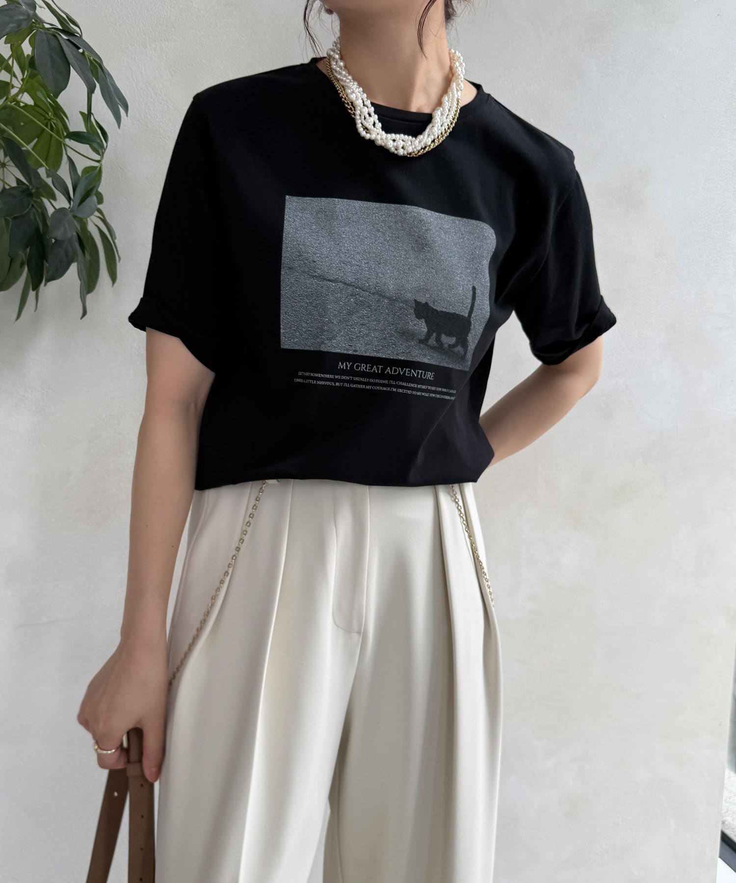 DOUDOU(ドゥドゥ) 【WEB限定】CAT TEE