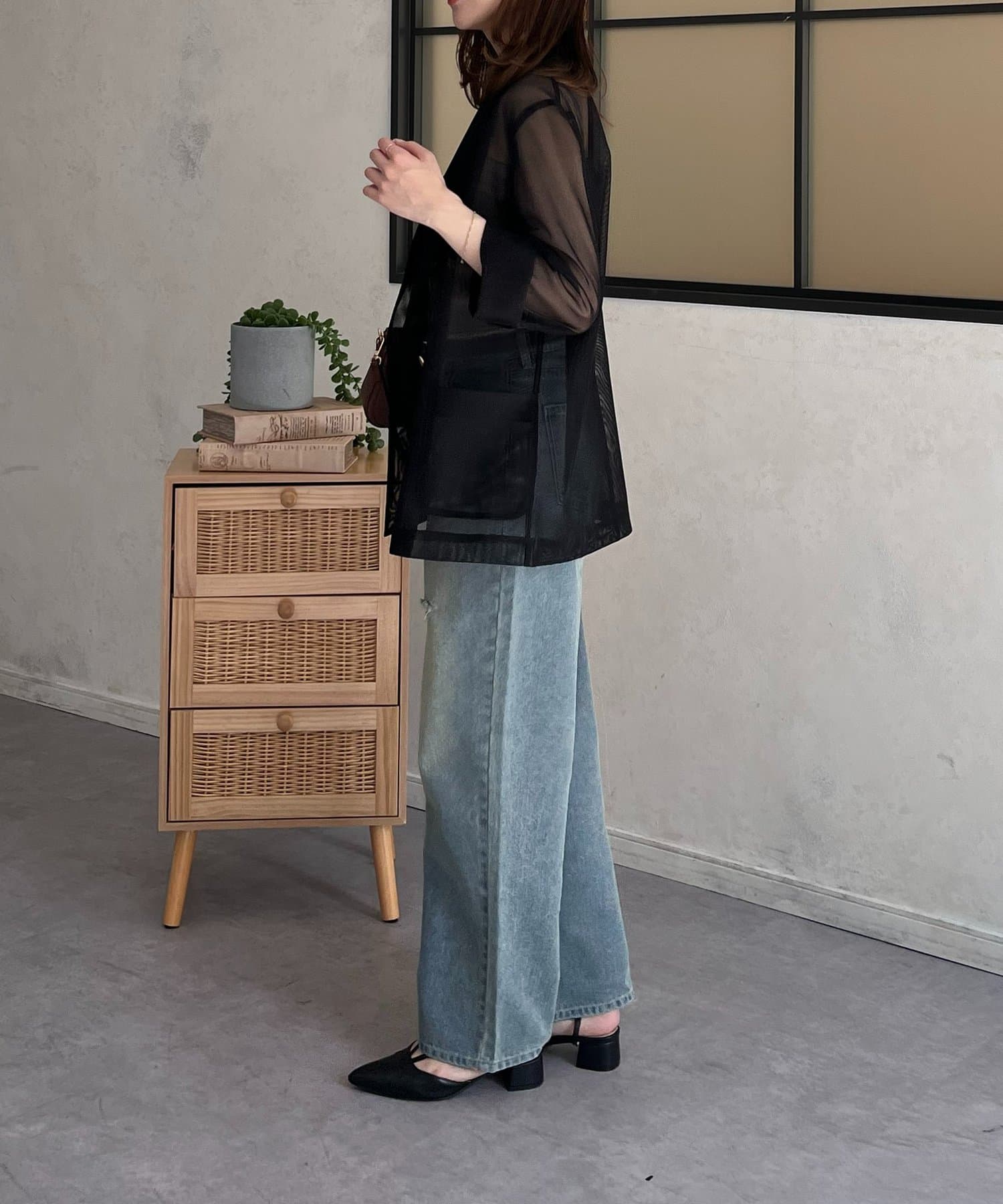 Thevon.(ゼヴォン) 【新色登場！】GOLDボタンメッシュテーラードジャケット