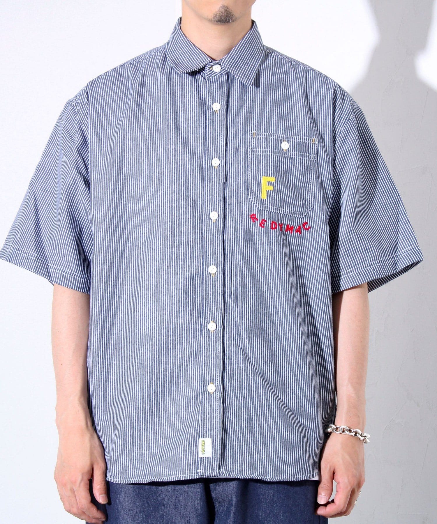 FREDY & GLOSTER(フレディ アンド グロスター) 【FREDYMAC】ヒッコリーシャツ ショートスリーブ ストライプシャツ