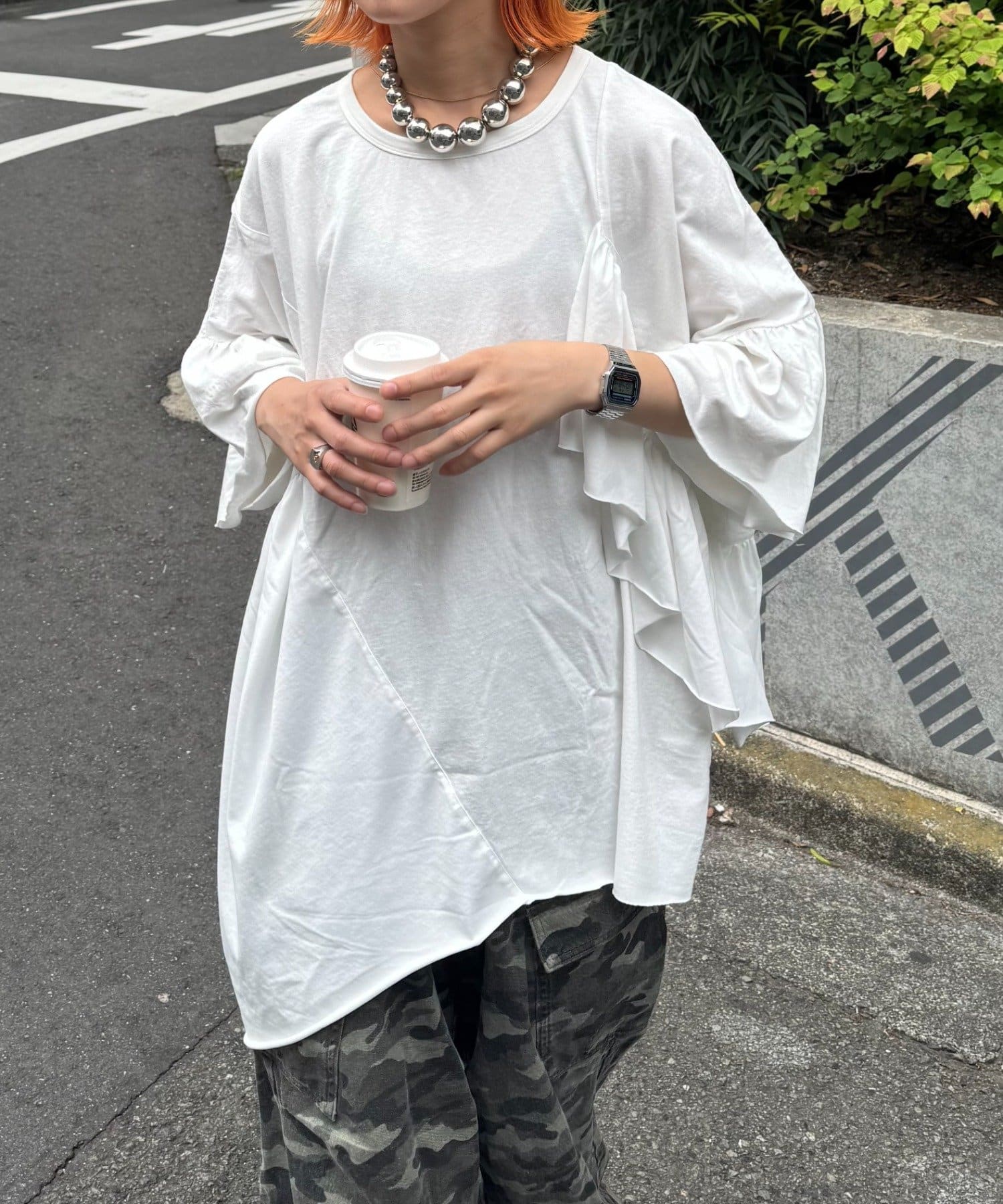 tシャツ etsintaリメイクオーバーtee レディース メンズ etsinta tシャツ 「etsinta」リメイクゲームフリンジオーバー