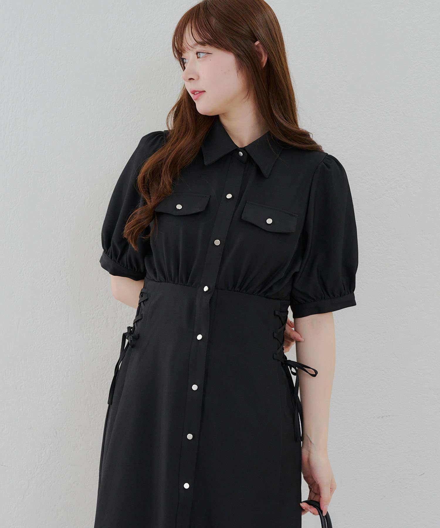 美品✨ピーエスポールスミス Olender ワンピース バックレースアップ 40 美品✨ピーエスポールスミス Olender ワンピース バックレース