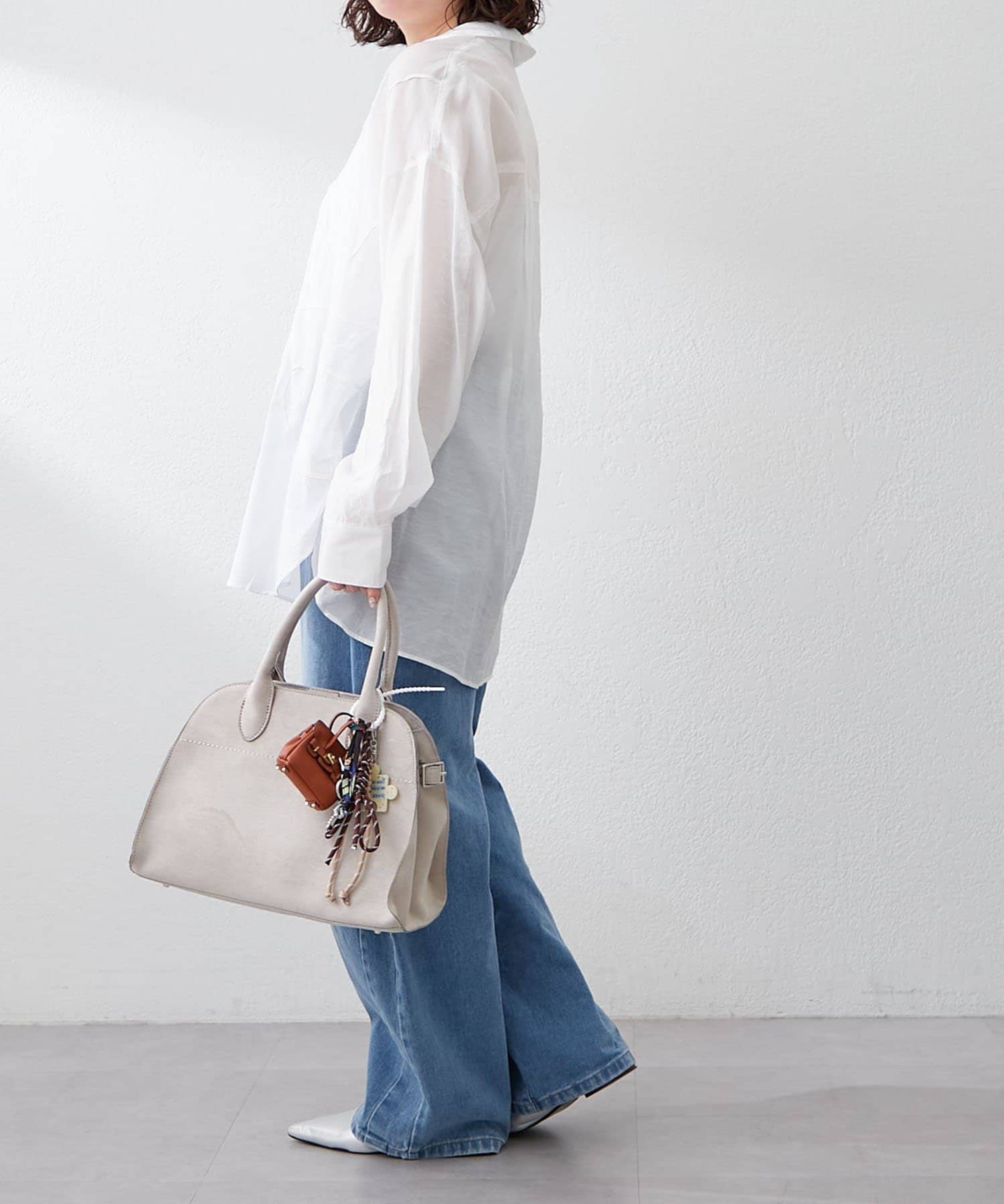 NICE CLAUP / OLIVE des OLIVE OUTLET(ナイスクラップ  / オリーブ デ オリーブ アウトレット) 【RMAF】今季トレンド、コード刺繍シアーBIGシャツ