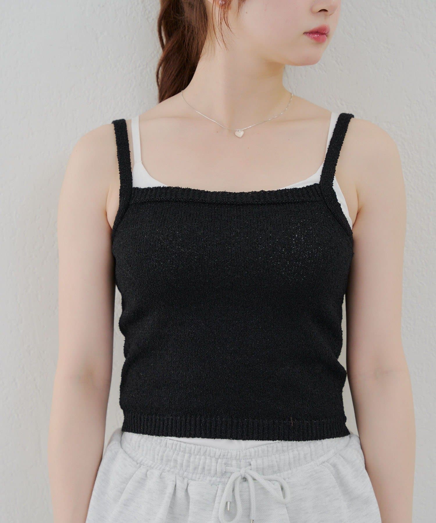 NICE CLAUP / OLIVE des OLIVE OUTLET(ナイスクラップ  / オリーブ デ オリーブ アウトレット) 【ANOTHER BRANCH】ラメ透かしアンサンブル