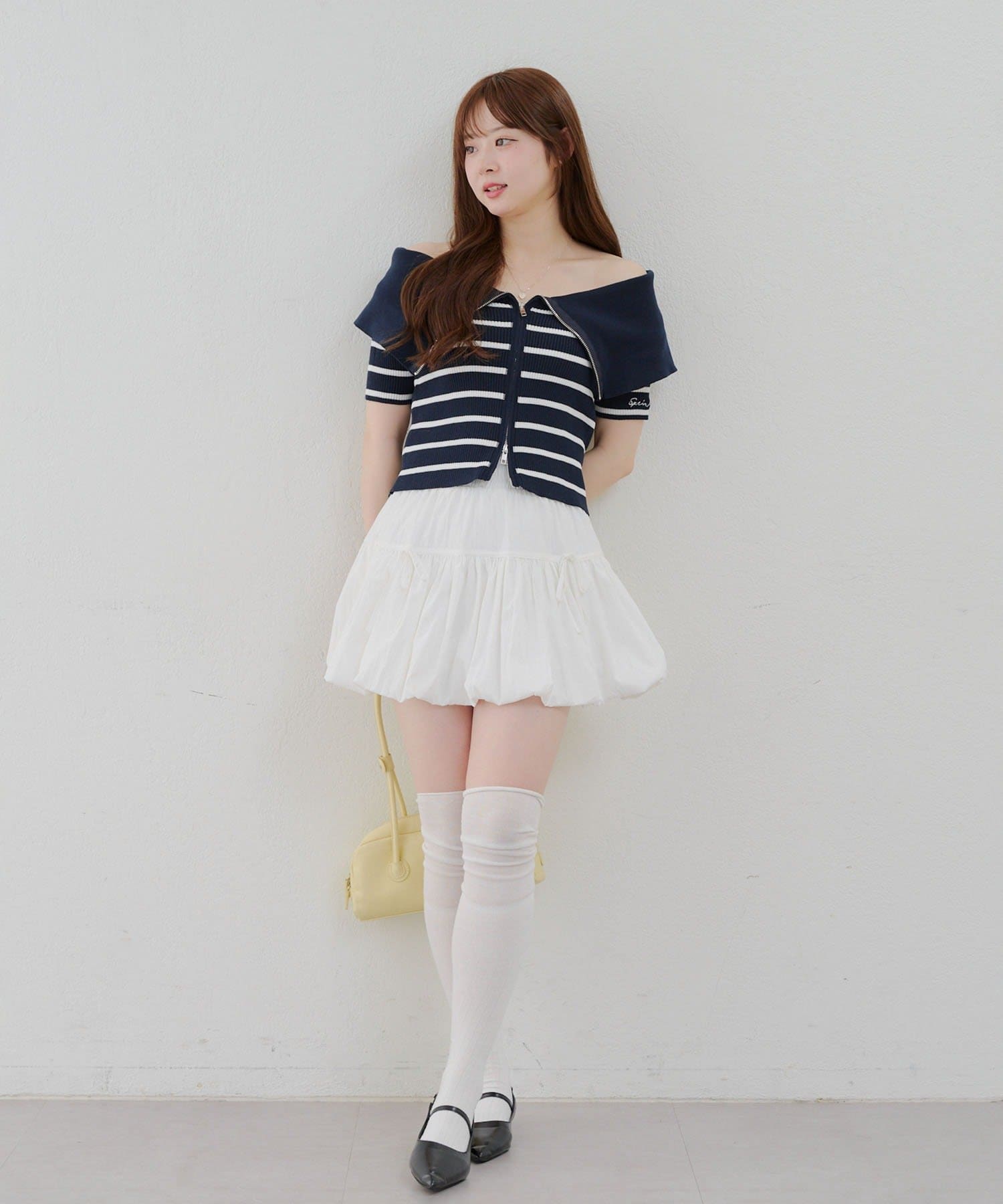 NICE CLAUP / OLIVE des OLIVE OUTLET(ナイスクラップ  / オリーブ デ オリーブ アウトレット) 【ANOTHER BRANCH】ライン入りWZIPポロ