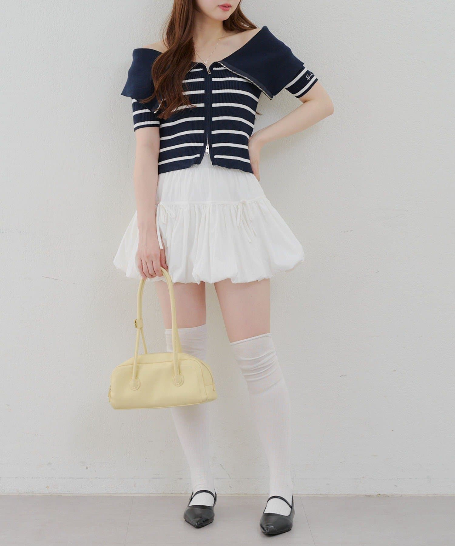 NICE CLAUP / OLIVE des OLIVE OUTLET(ナイスクラップ  / オリーブ デ オリーブ アウトレット) 【ANOTHER BRANCH】ライン入りWZIPポロ